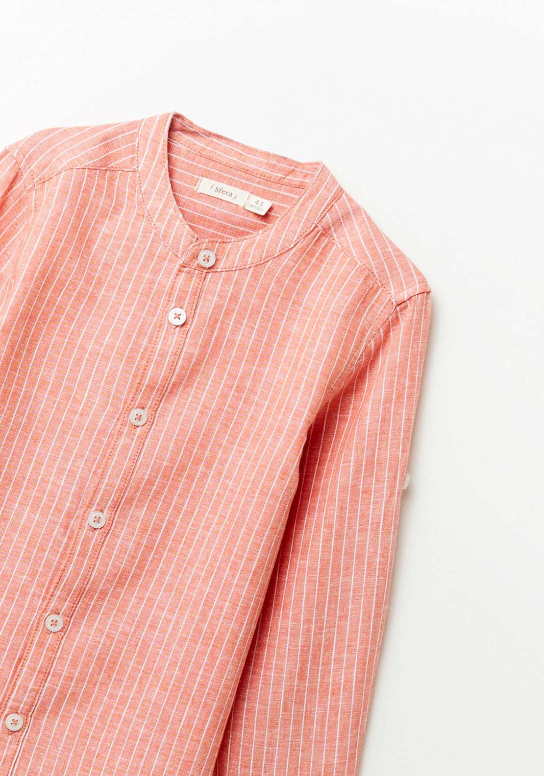 Sfera Formal Striped Shirt - Orange 2 Shaws Department Stores