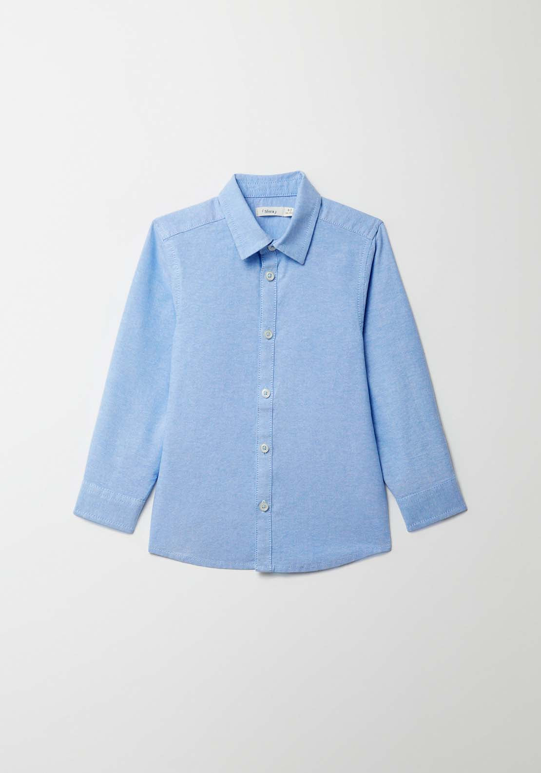 Sfera Plain Oxford shirt - Blue 1 Shaws Department Stores