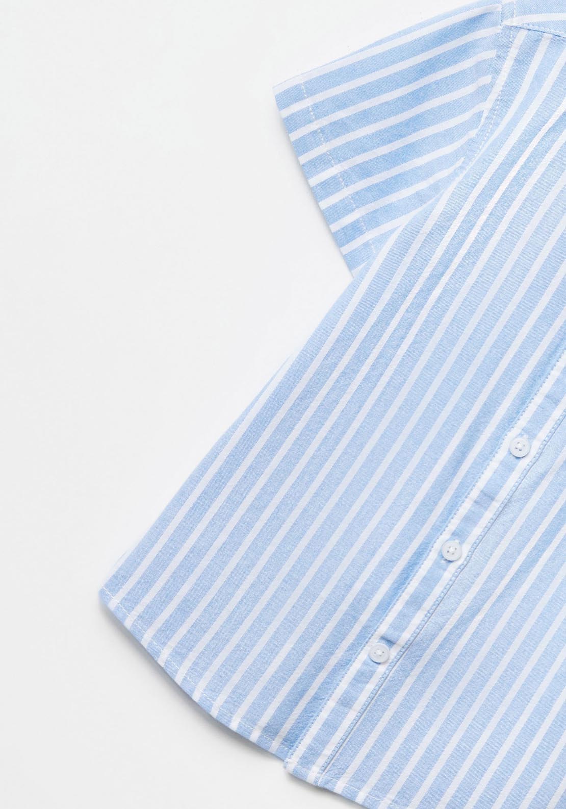 Sfera Short-Sleeved Oxford Shirt - Blue 2 Shaws Department Stores