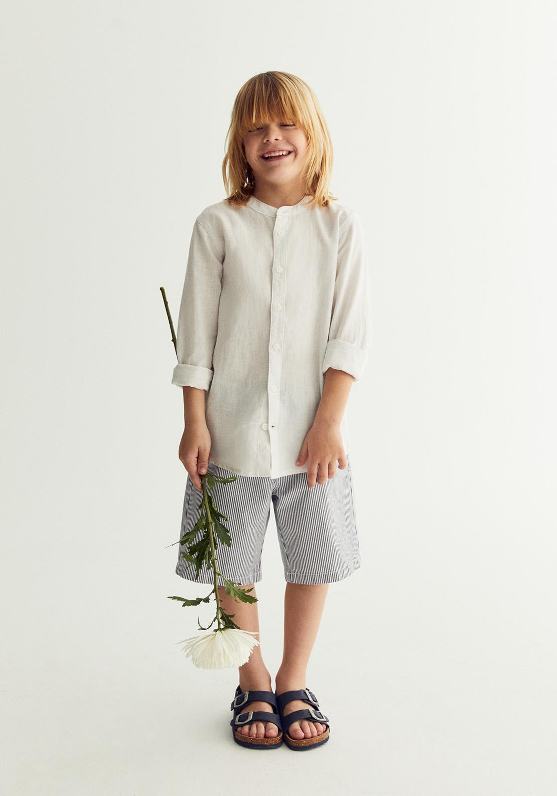 Sfera Cotton-Linen Shirt - White 4 Shaws Department Stores