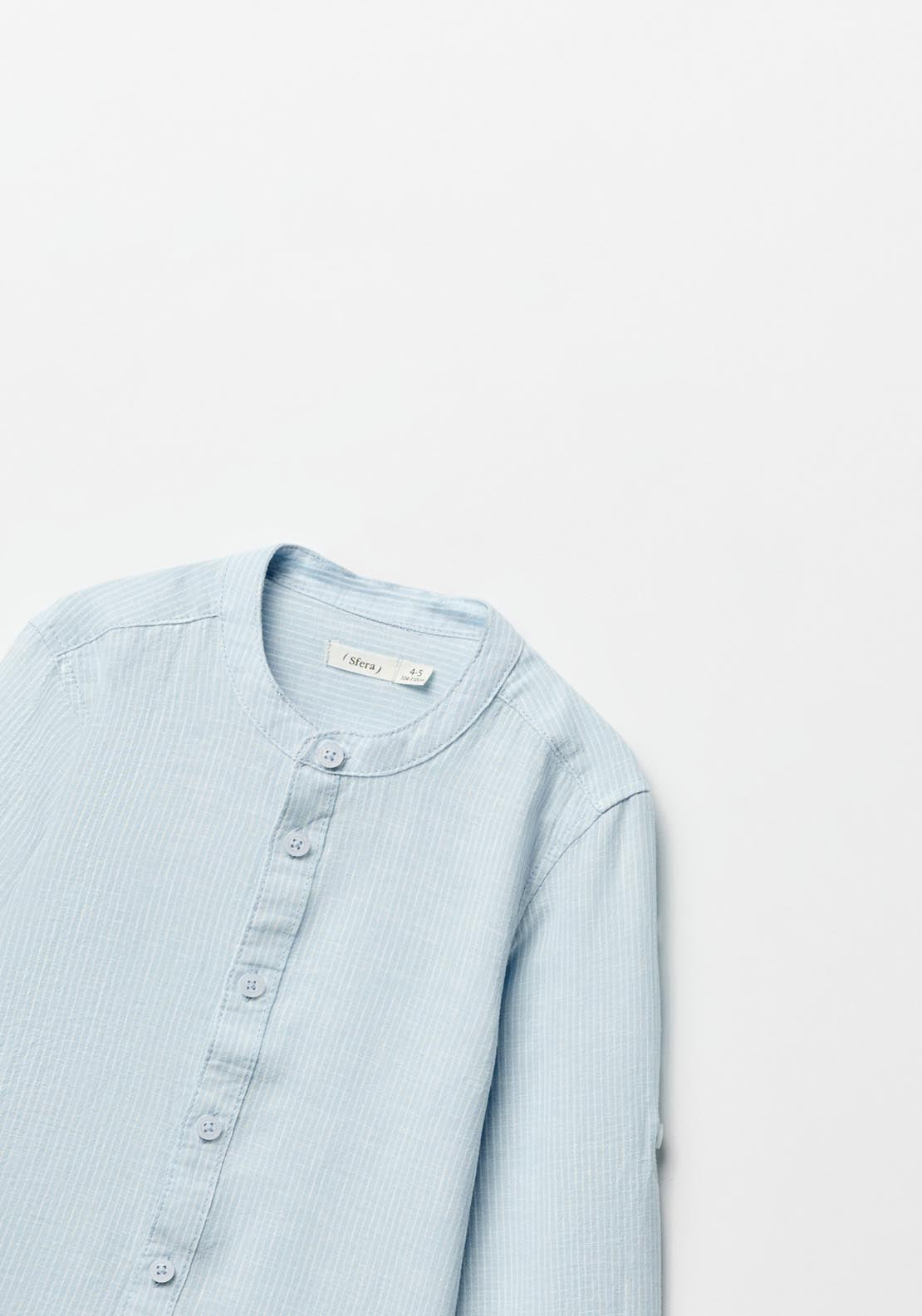 Sfera Linen Shirt - Blue 3 Shaws Department Stores