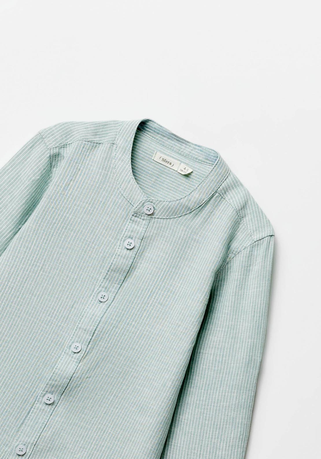 Sfera Linen Shirt - Green 2 Shaws Department Stores