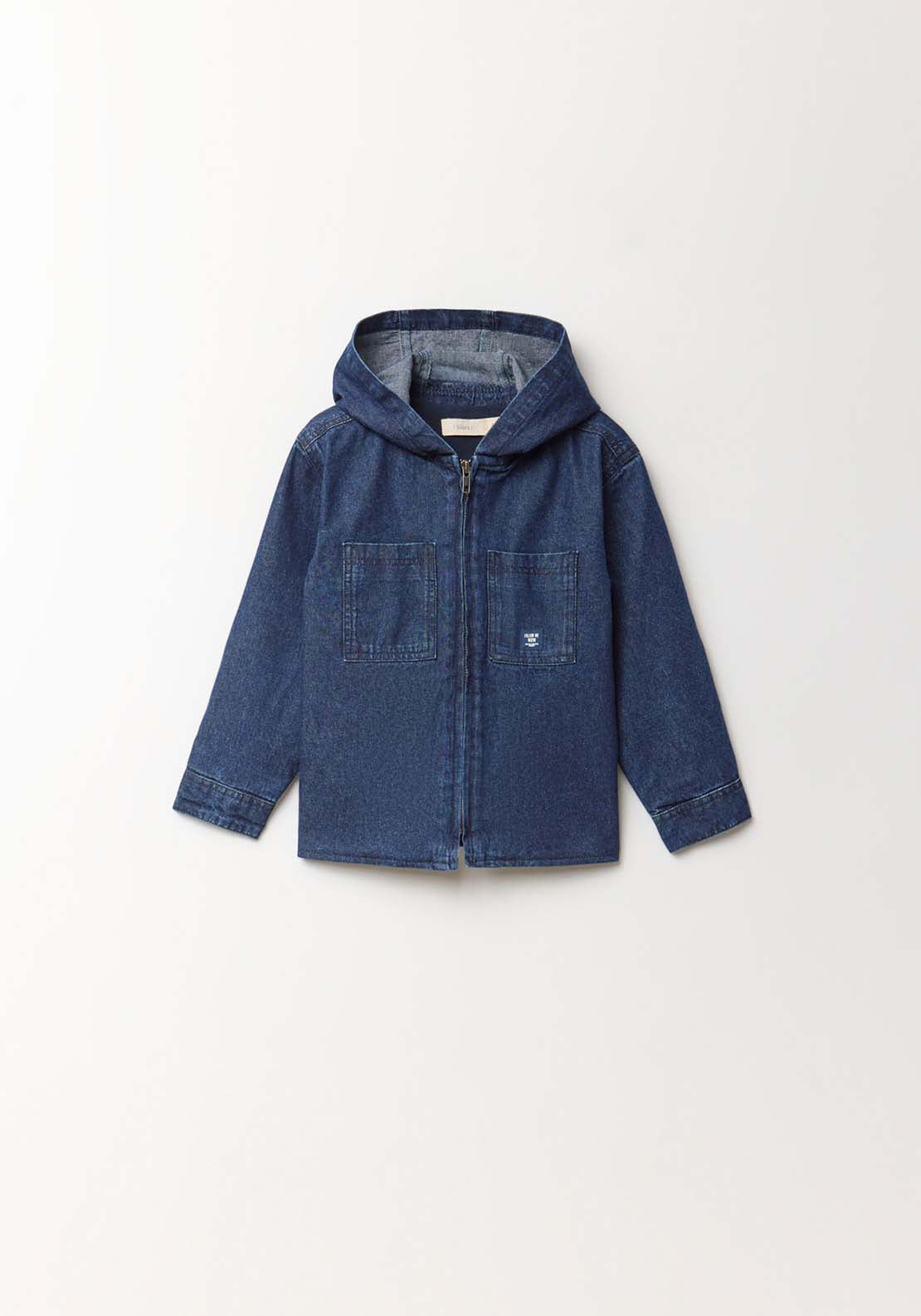 Lined Denim Overshirt - Denim Dark Wash
