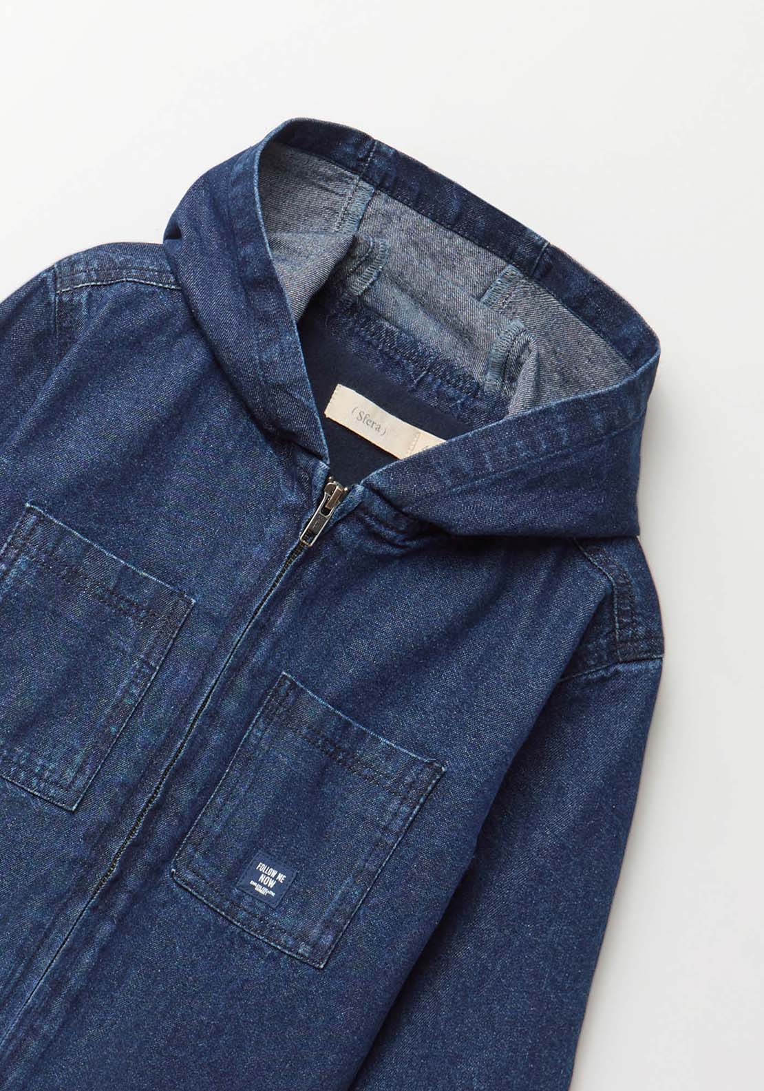 Lined Denim Overshirt - Denim Dark Wash