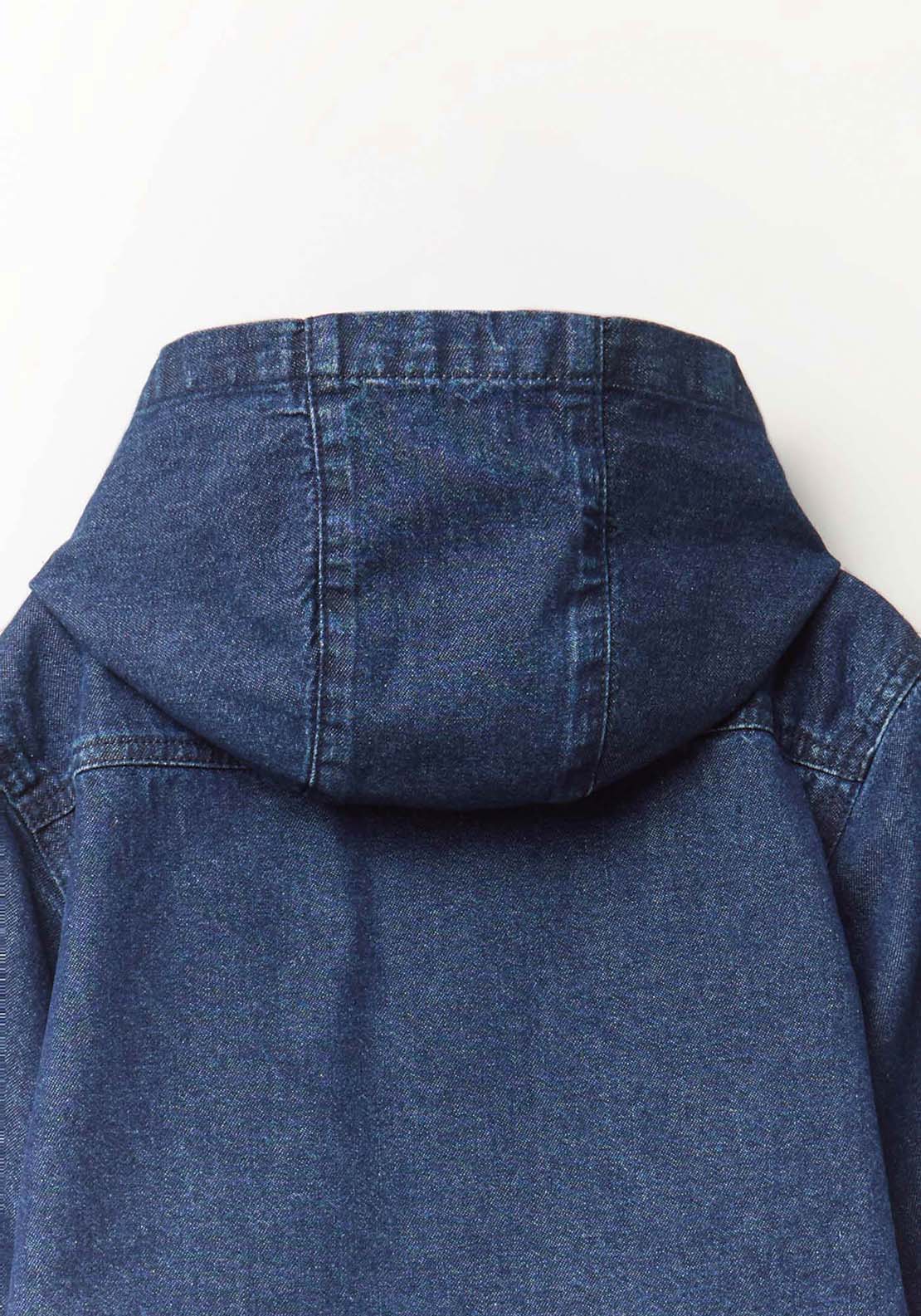 Lined Denim Overshirt - Denim Dark Wash