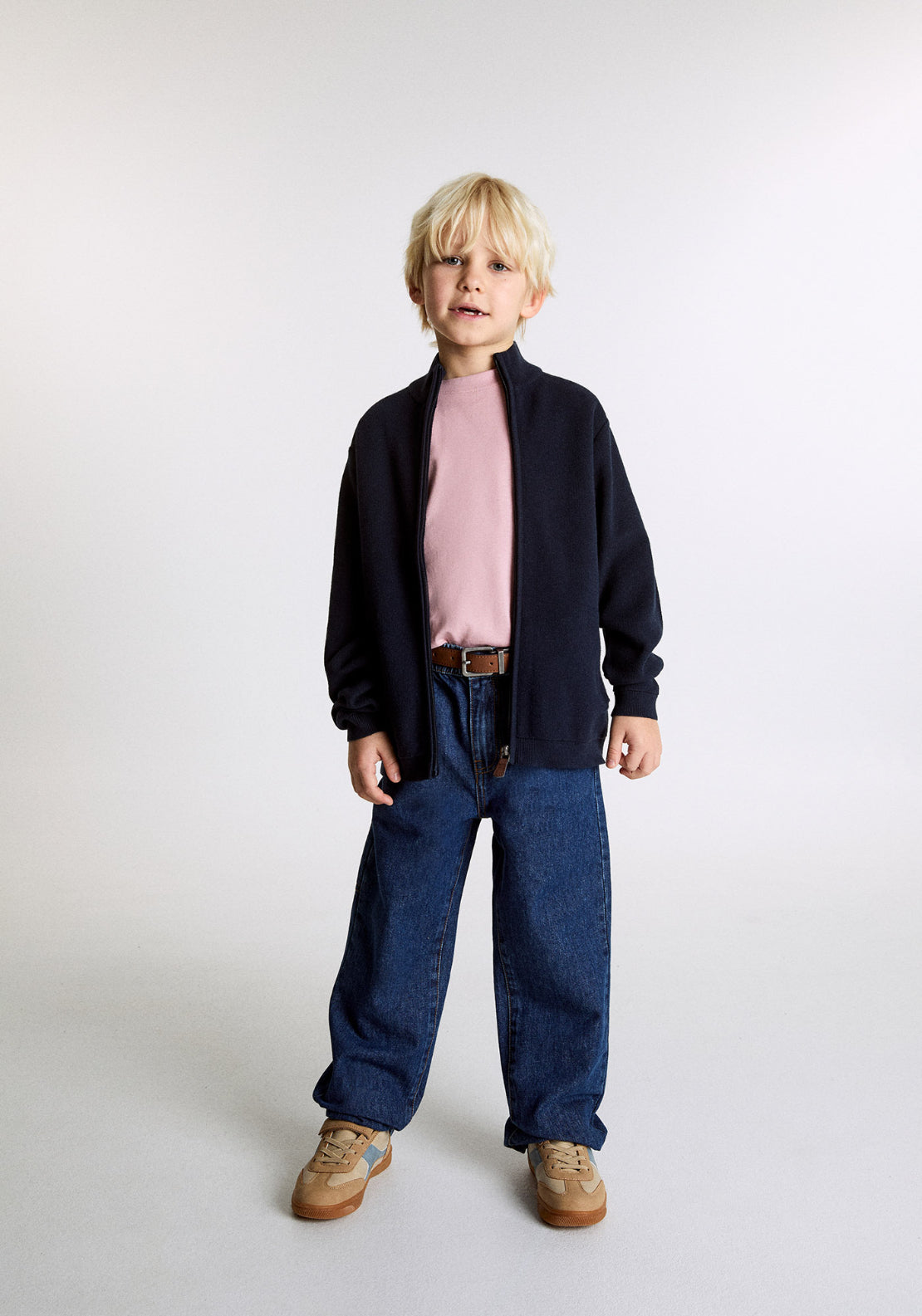 Zip Up Knitwear - Blue