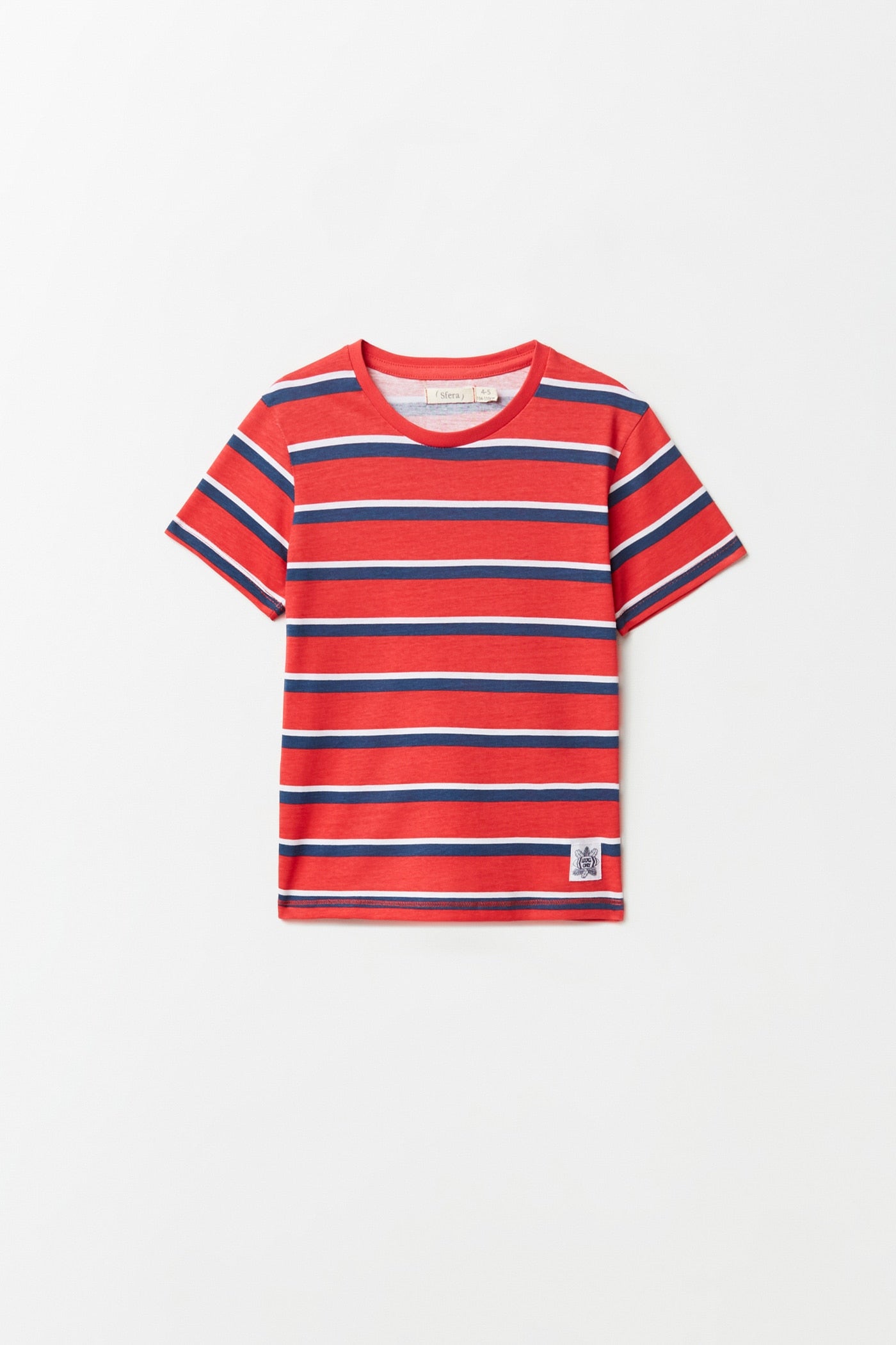 Sfera Striped T-Shirt - Red 1 Shaws Department Stores