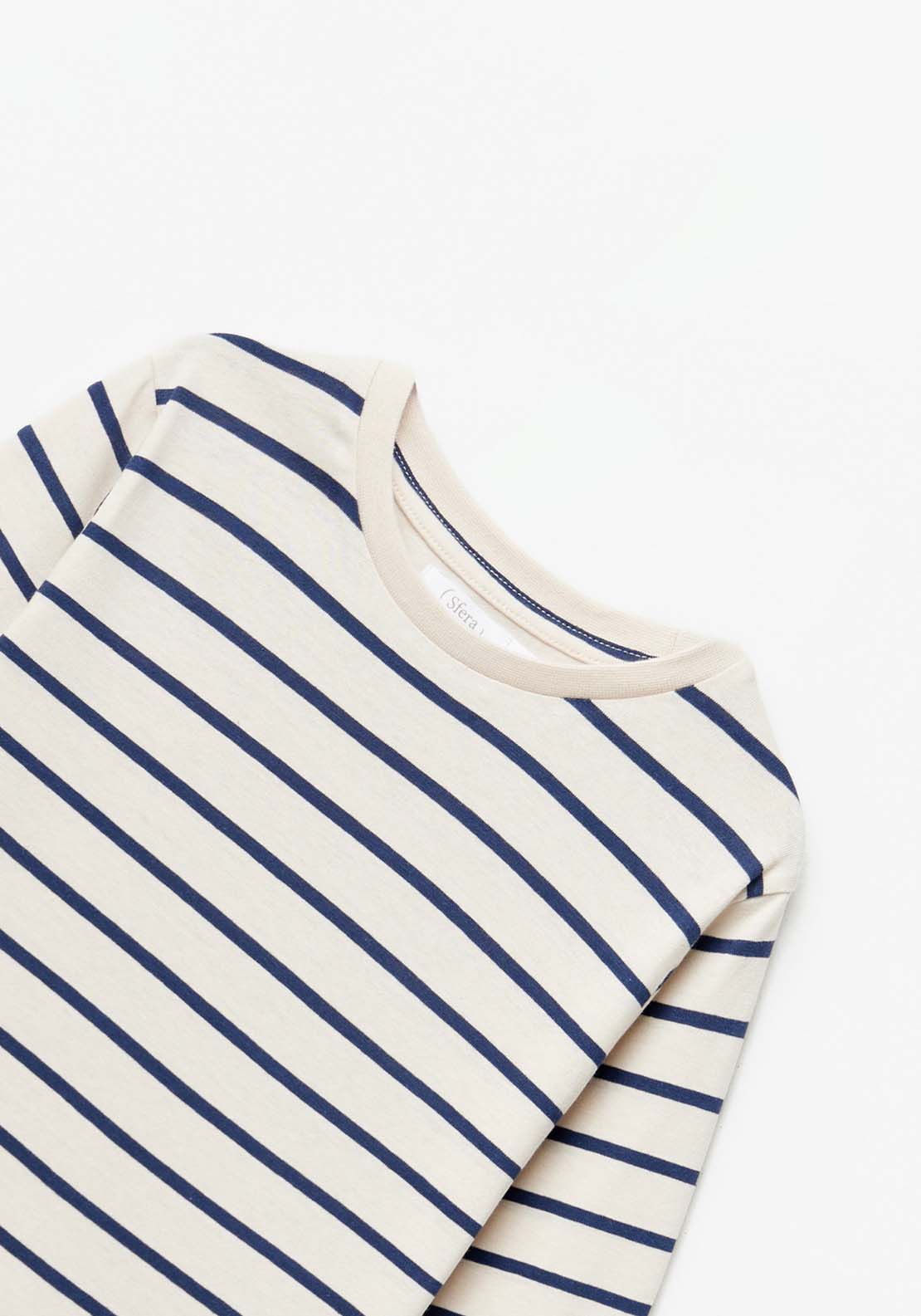 Sfera Stripes long-sleeved T-shirt - White Off 5 Shaws Department Stores