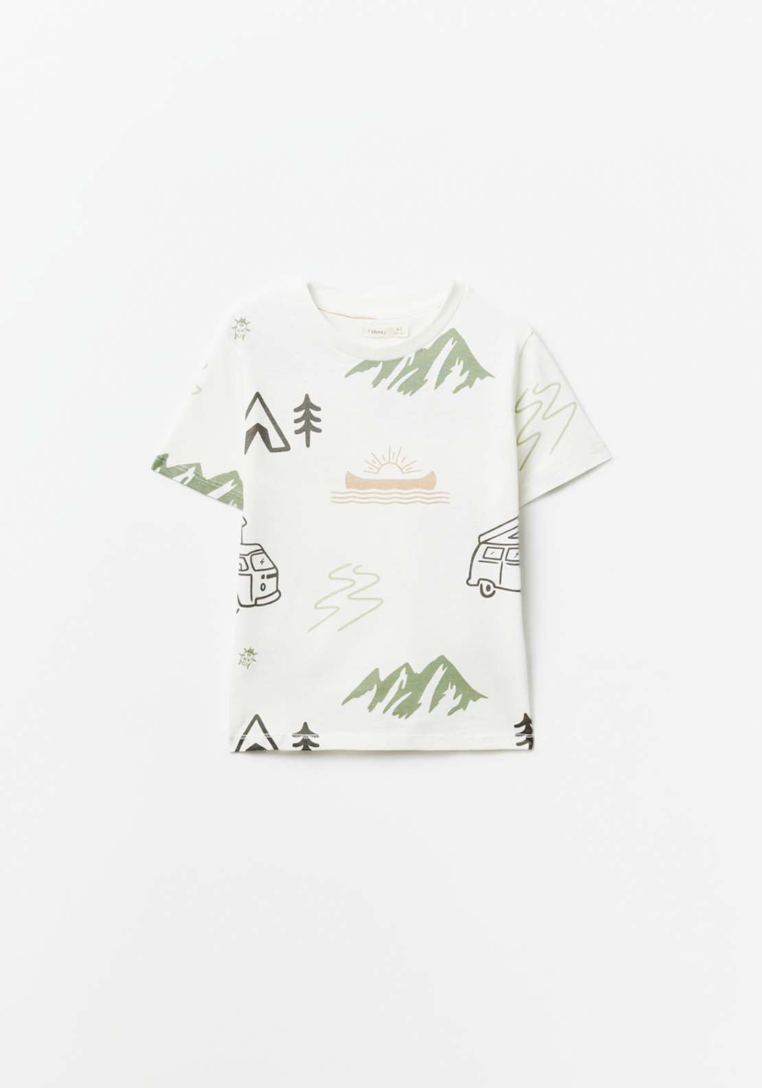 Sfera AOP campervan T-shirt - White Off 3 Shaws Department Stores