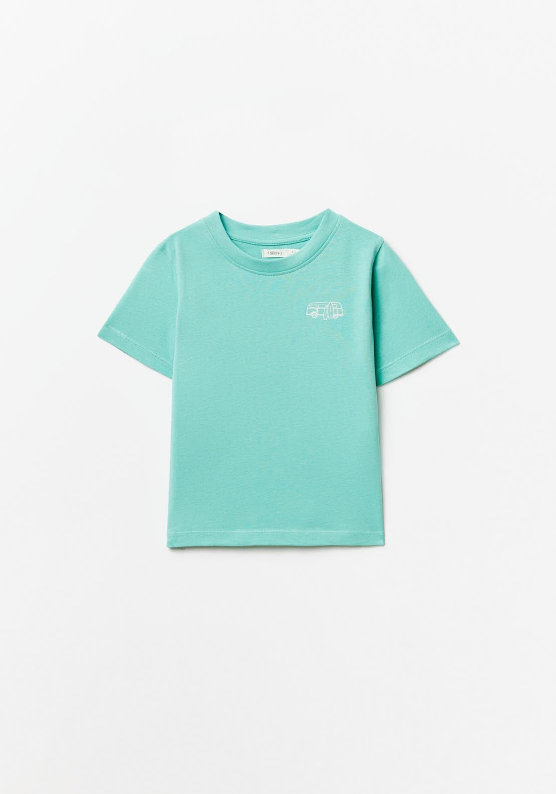 Sfera Plain light green basic t-shirt - Green 3 Shaws Department Stores