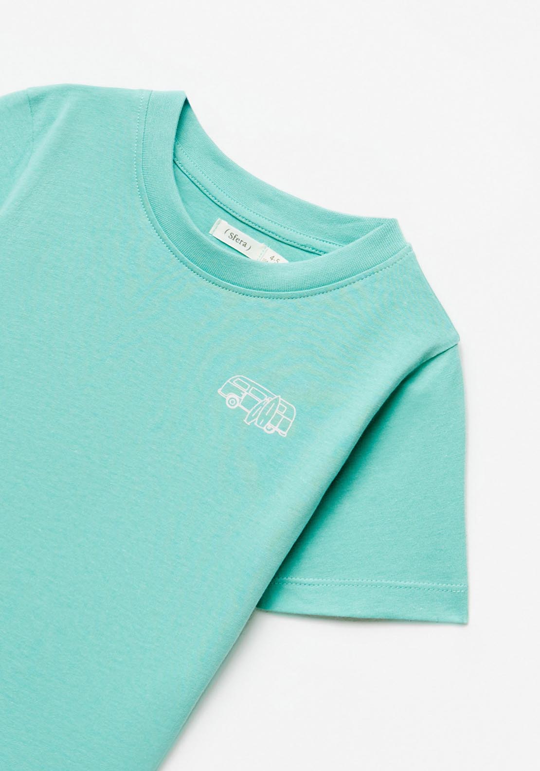 Sfera Plain light green basic t-shirt - Green 2 Shaws Department Stores