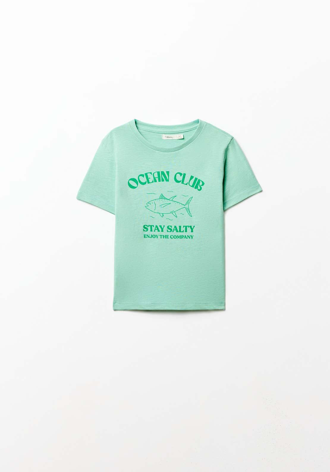 Basic Print T-Shirt - Green