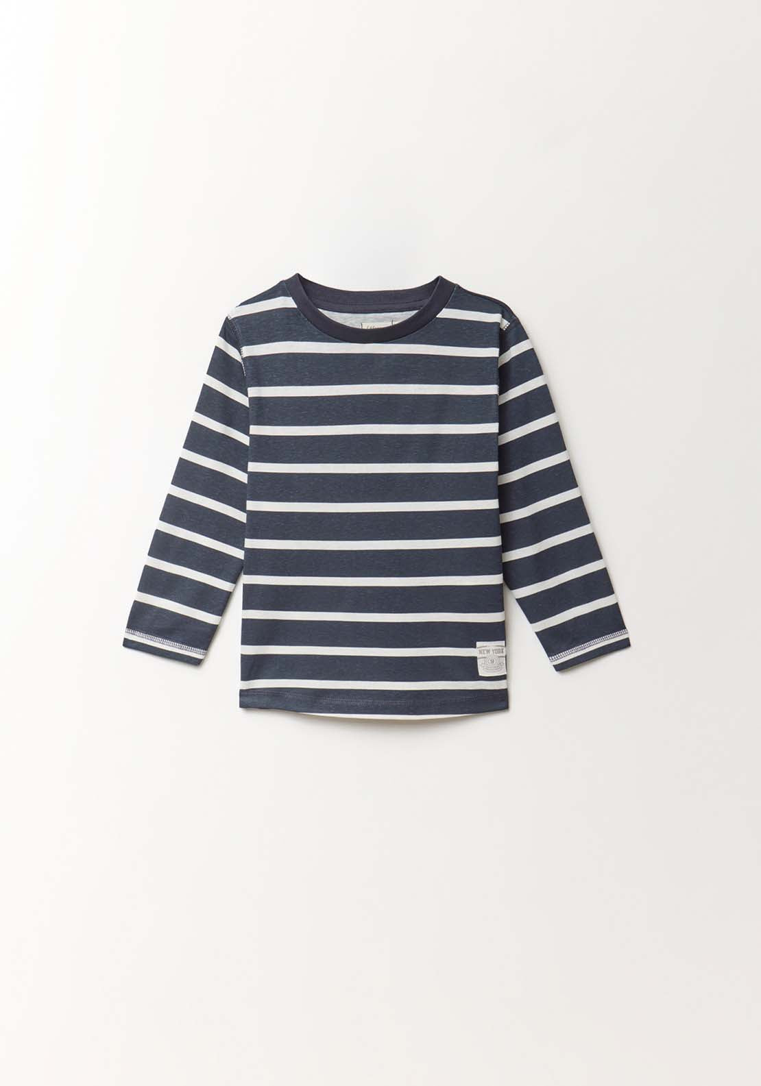 Stripes Basic Long Sleeved T-Shirt - Blue