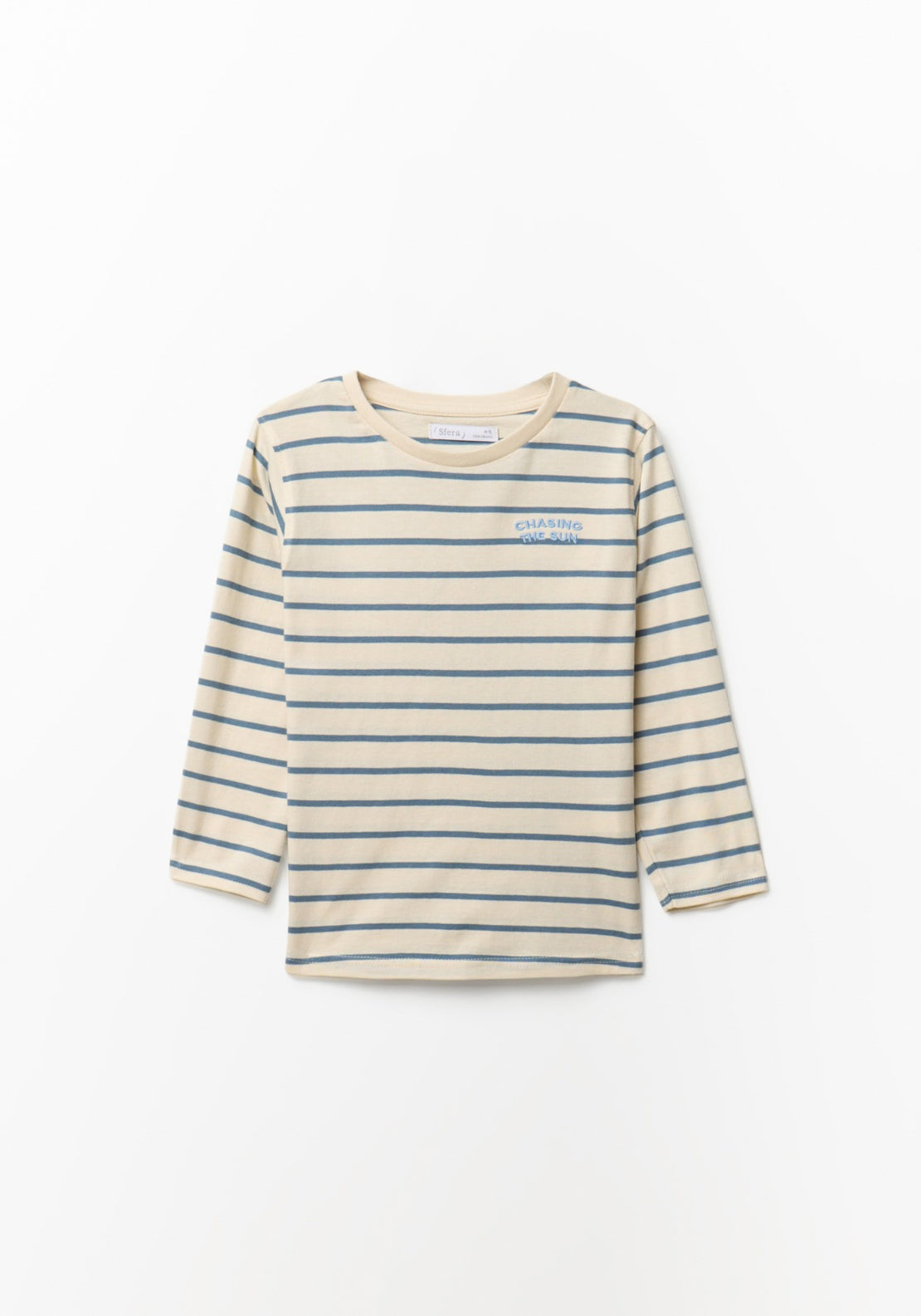 Long Sleeve Striped T-shirt - White