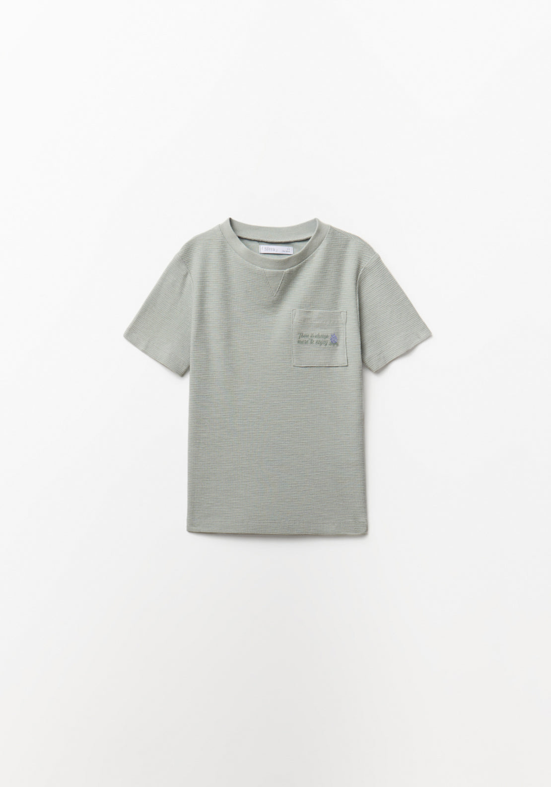 Sfera Embroidered Pocket T-Shirt - Green 1 Shaws Department Stores