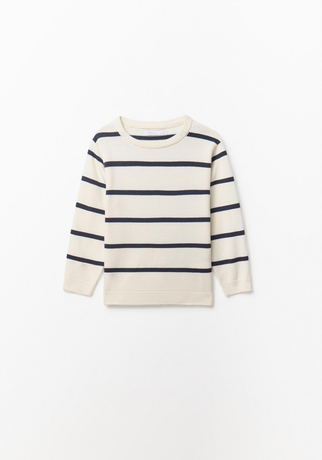 Basic Stripe Sweater - White