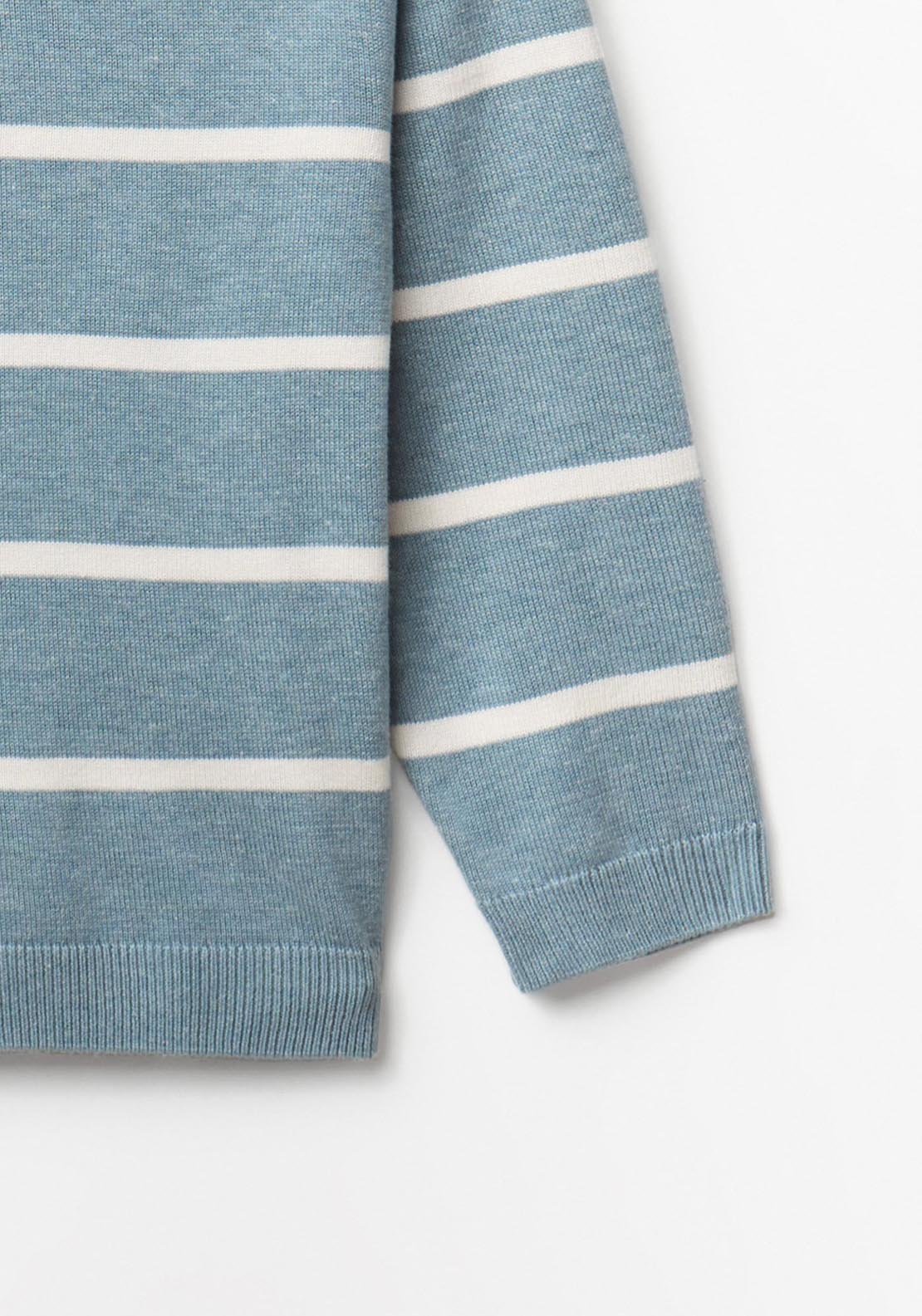 Basic Stripe Sweater - Blue Petrol