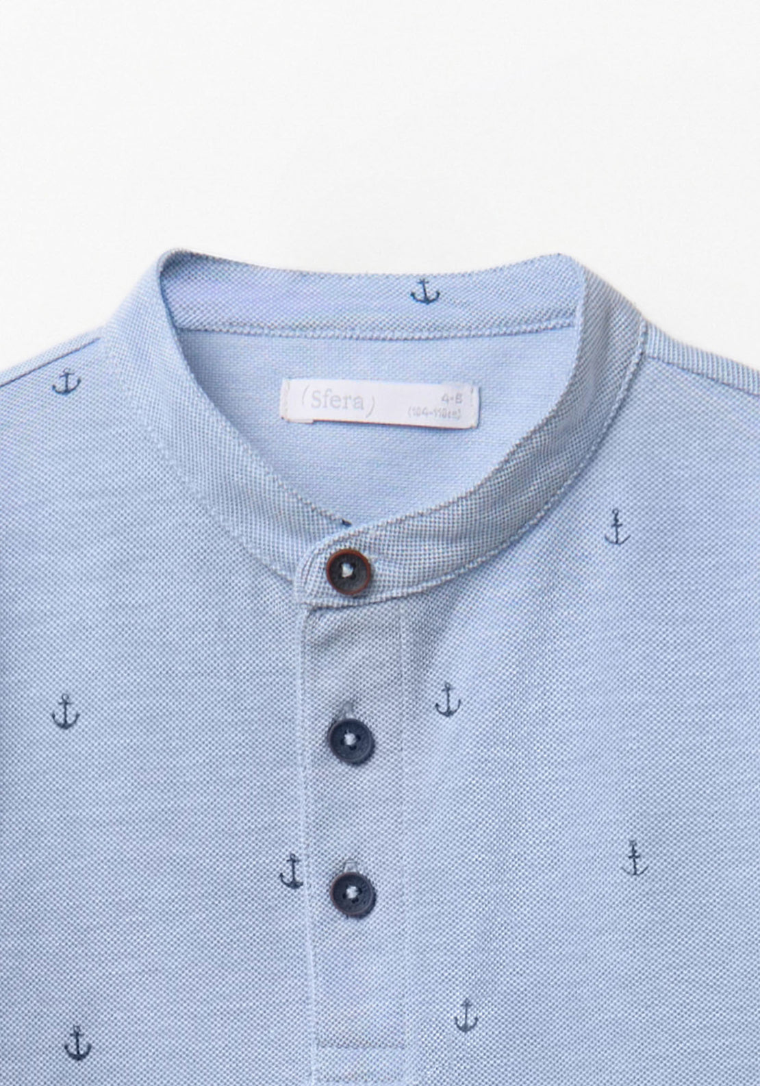 Sfera Anchor Printed Polo Shirt - Blue 2 Shaws Department Stores