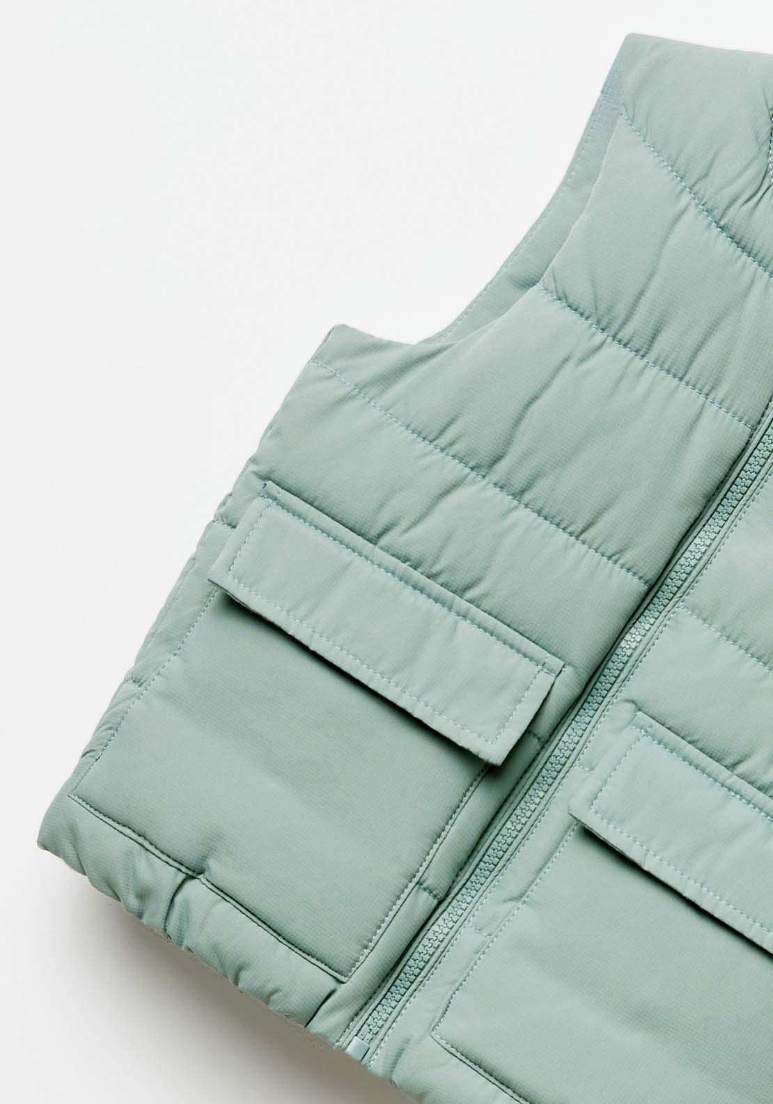 Sfera Basic gilet - Green 6 Shaws Department Stores