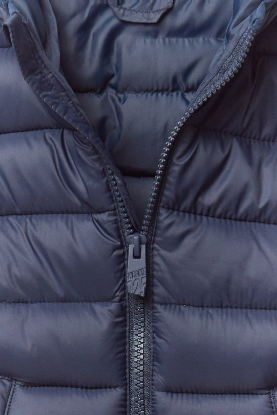 Lightweight Quilted Jacket With Hood - Blue