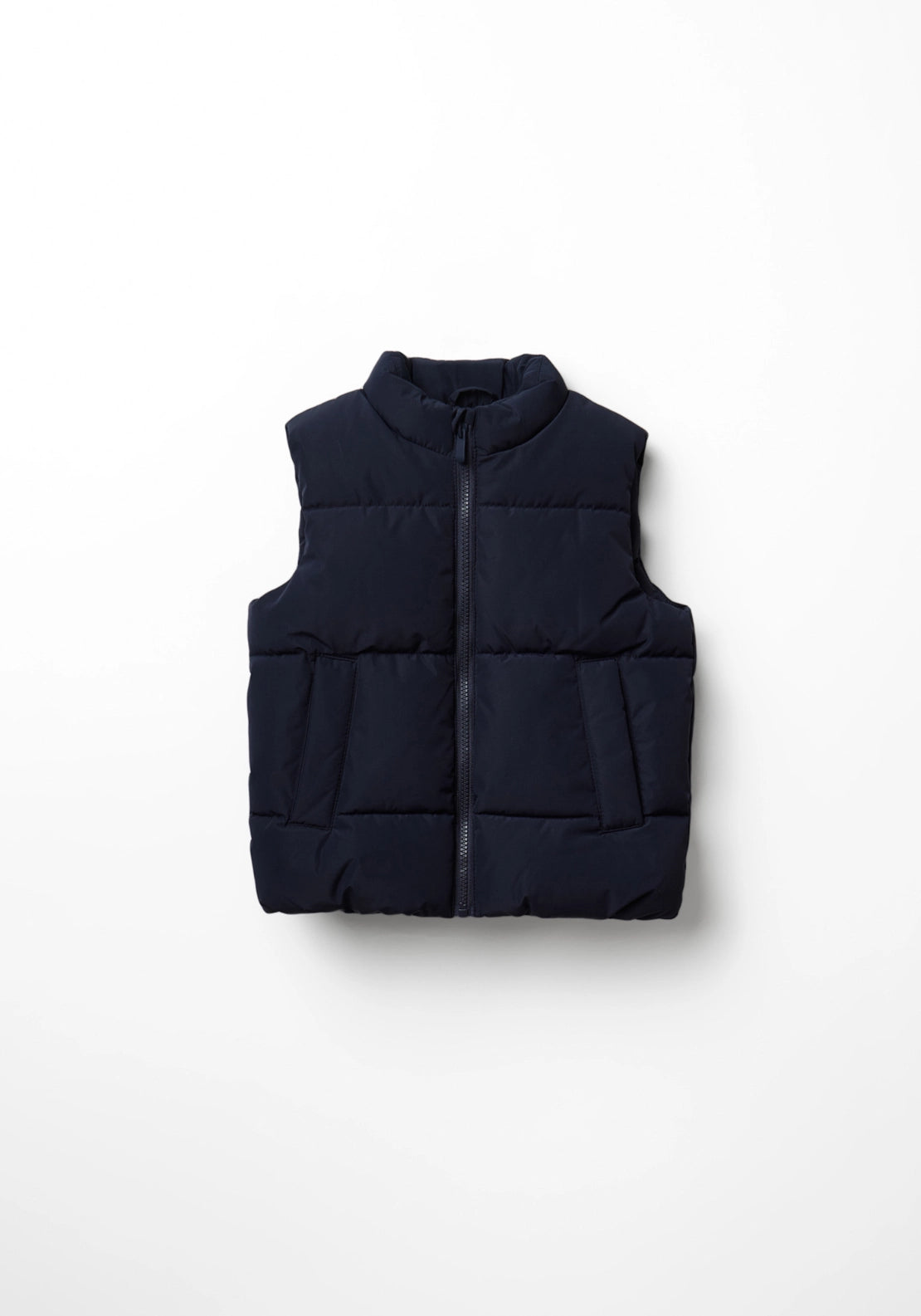 Solid-colour puffer gilet - Blue