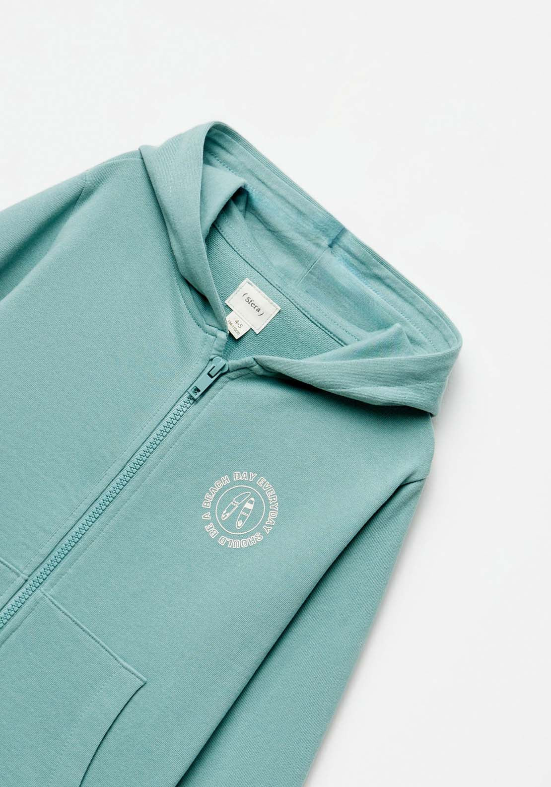 Sfera Basic printed sweatshirt - Green 6 Shaws Department Stores