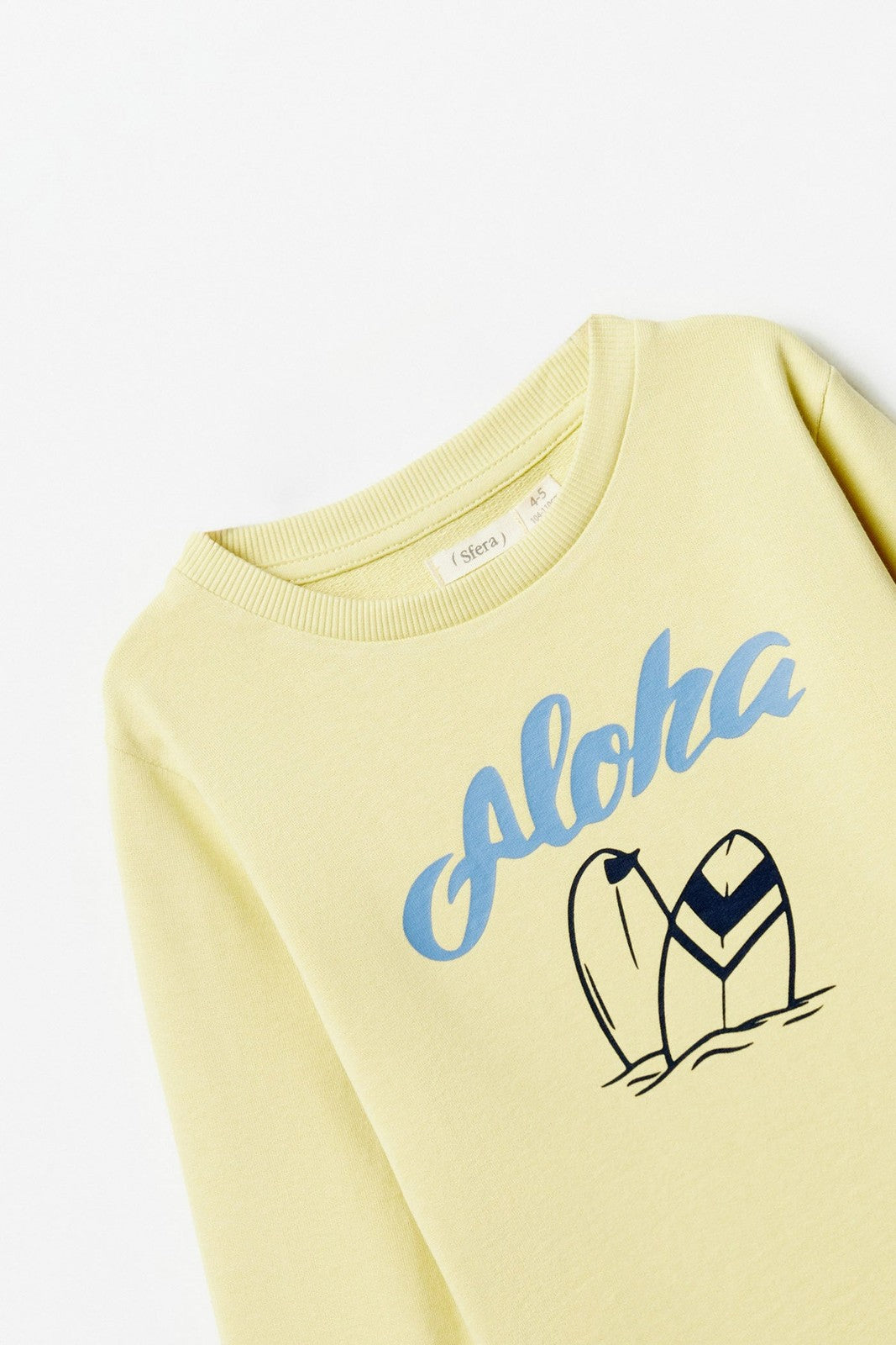 Sfera Basic printed sweatshirt - Yellow 2 Shaws Department Stores