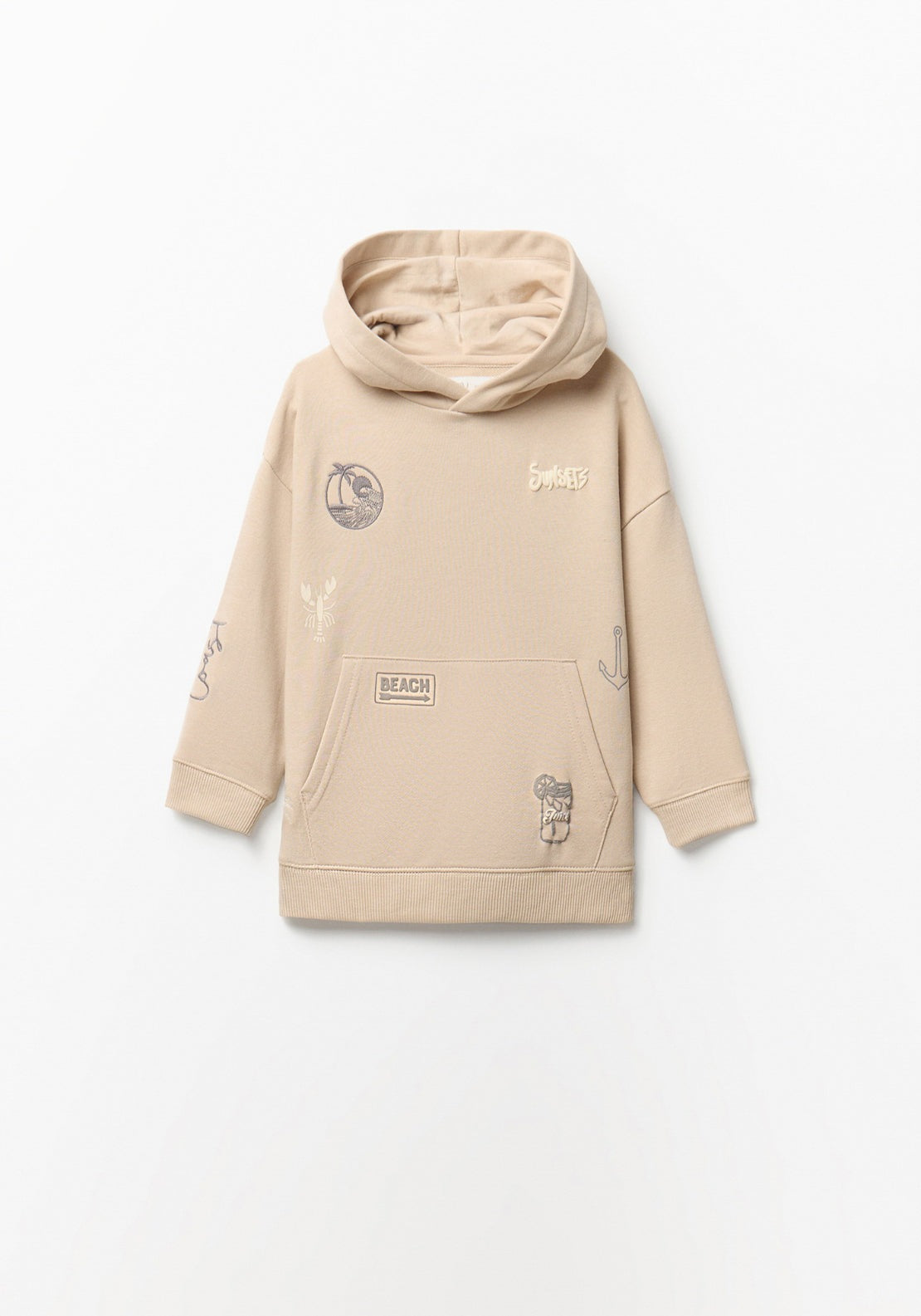 Multi-Technical Hoodie - Beige