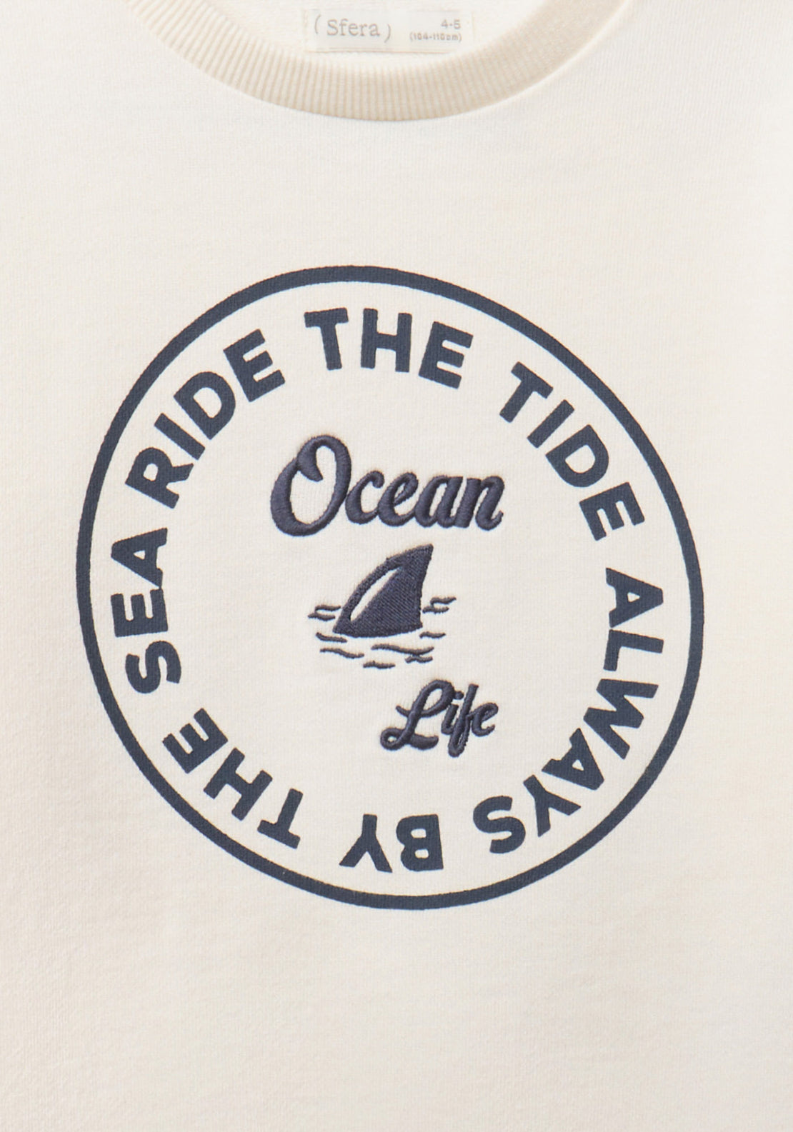 Ocean Embroidered Sweatshirt - White