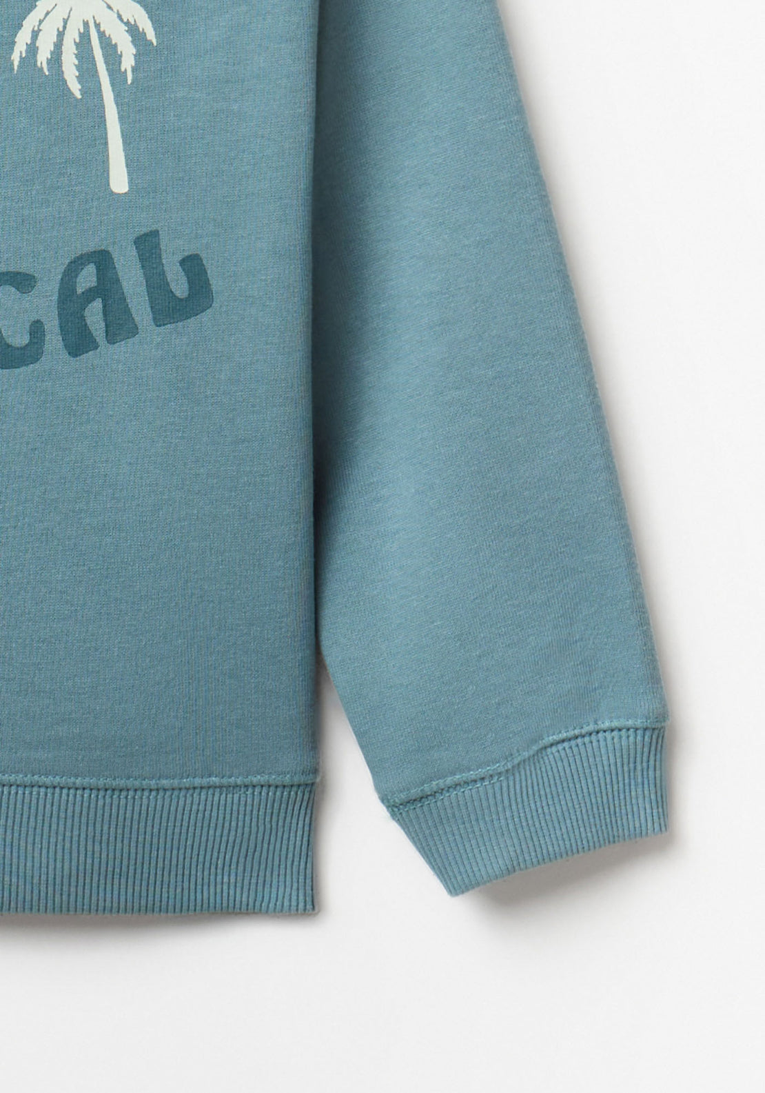 Basic Palm Tree Sweatshirt - Petrol Blue