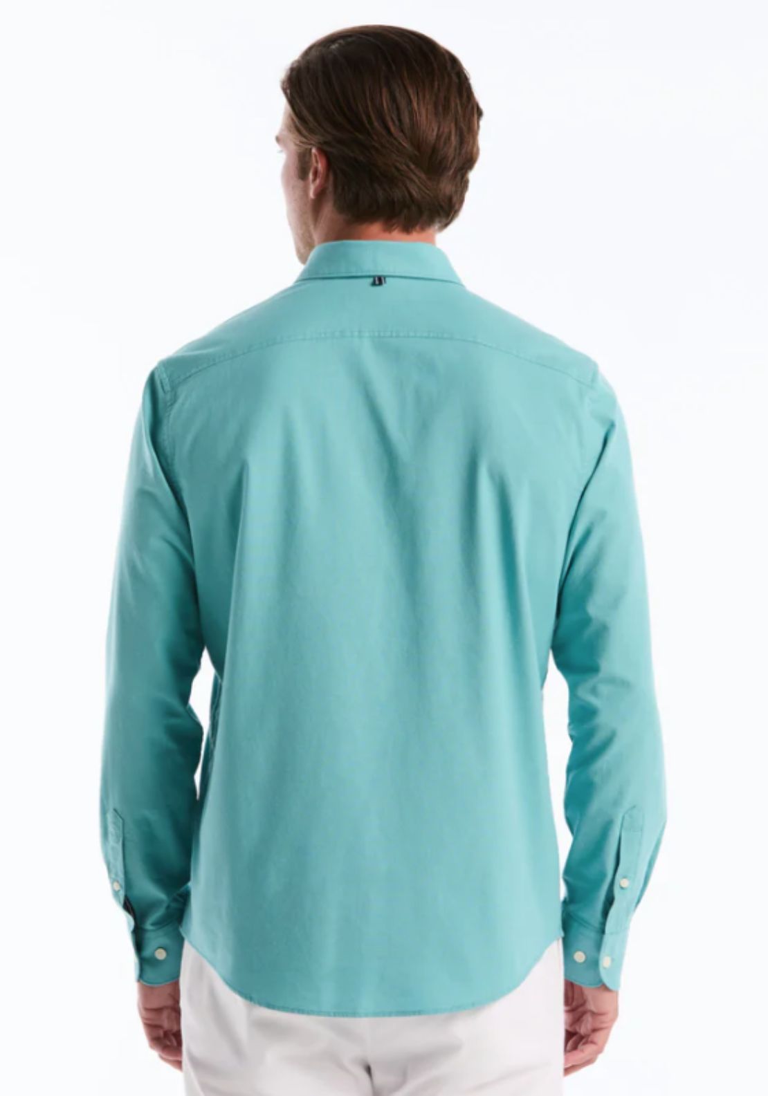 Penguin Long Sleeve Oxford Shirt - 428 Aquarelle 2 Shaws Department Stores
