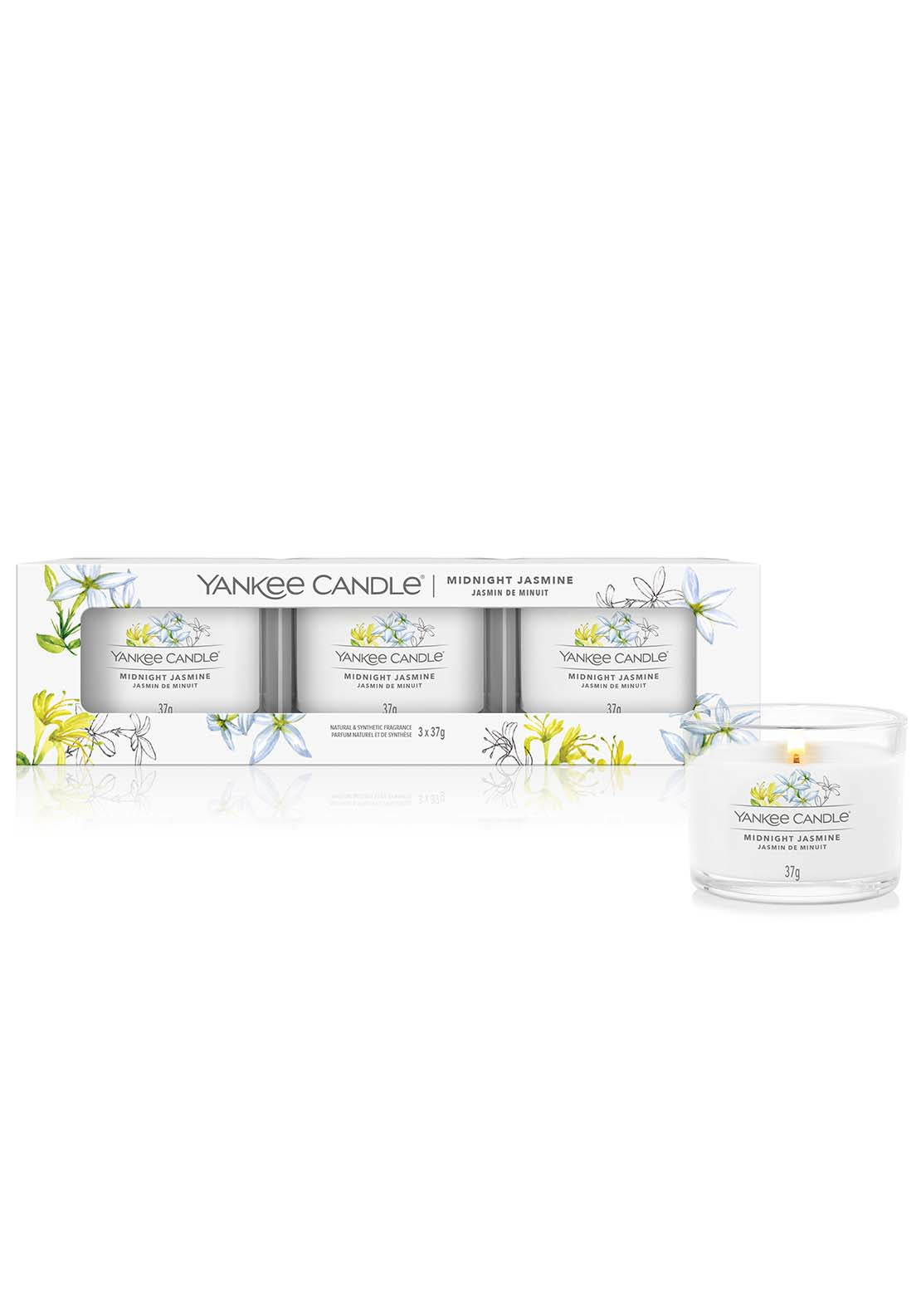Yankee Candle Yankee 3 Pack Filled Votive Midnight Jasmine 1 Shaws Department Stores