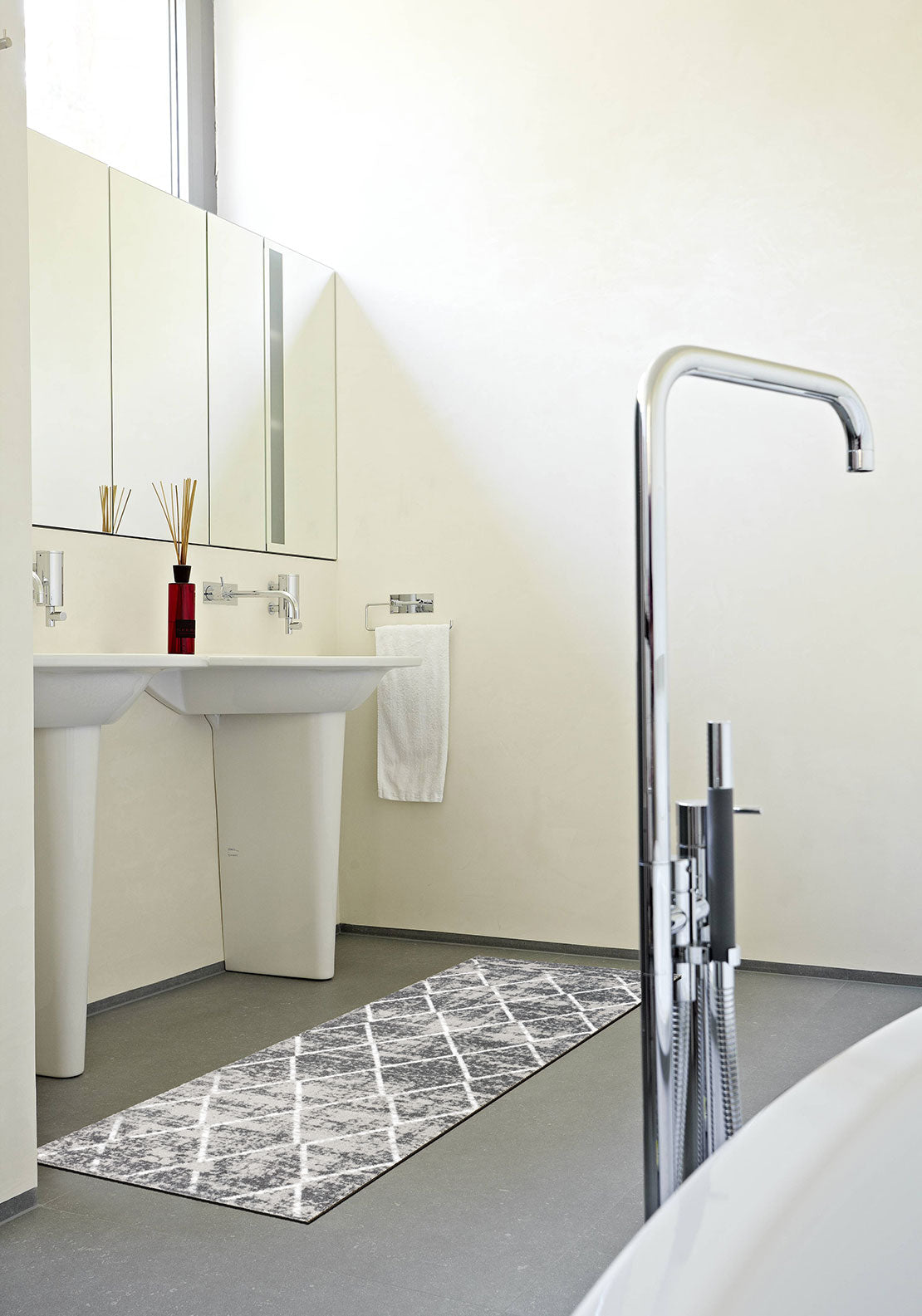 The Home Miabella Floor Runner - Grey/White 2 Shaws Department Stores