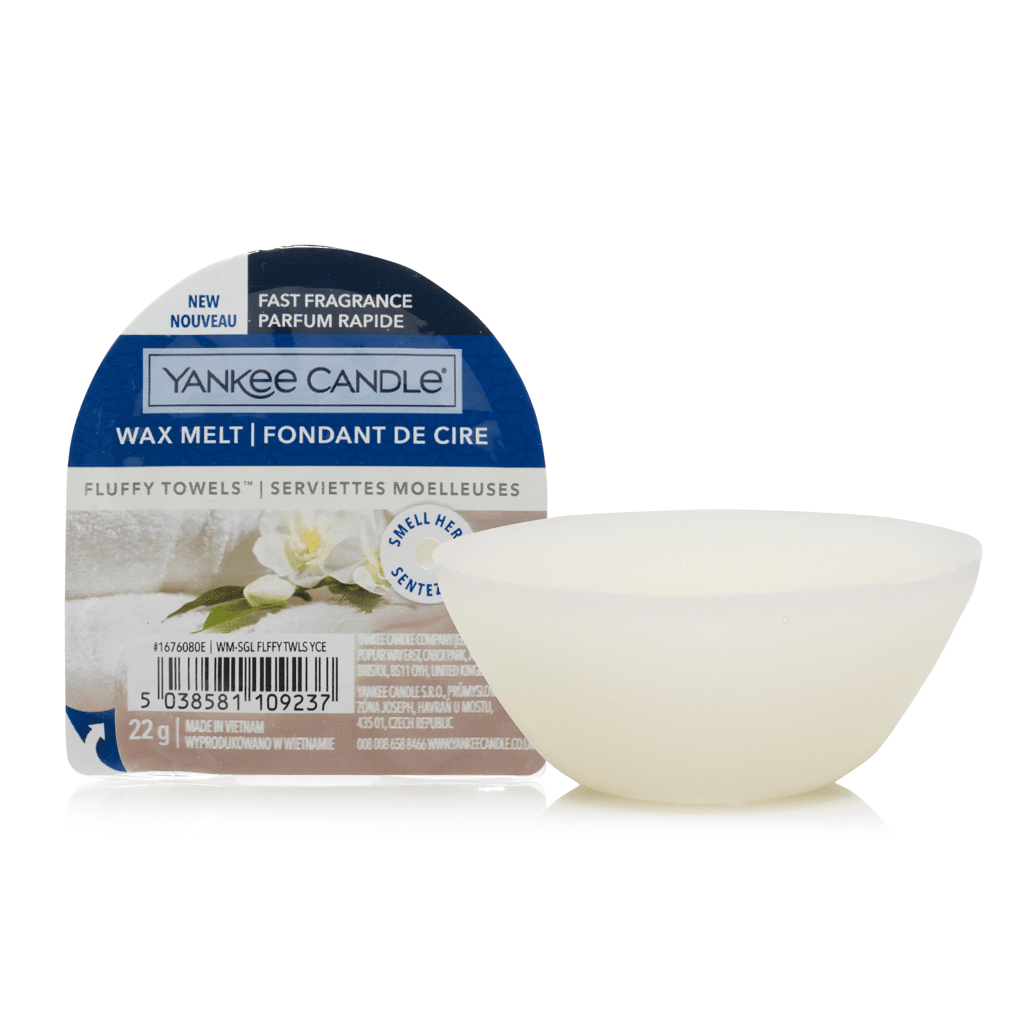 Yankee Candle Single Wax Melt - Fluffy Towels 1 Shaws Department Stores