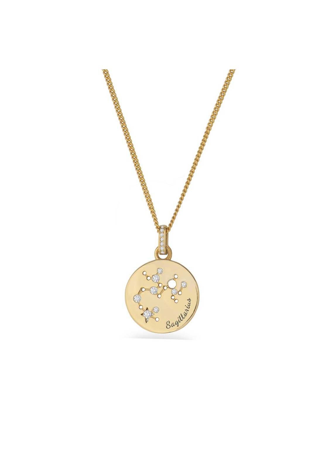 Tipperary Jewellery Pendant Sagittarius - Rose Gold 1 Shaws Department Stores