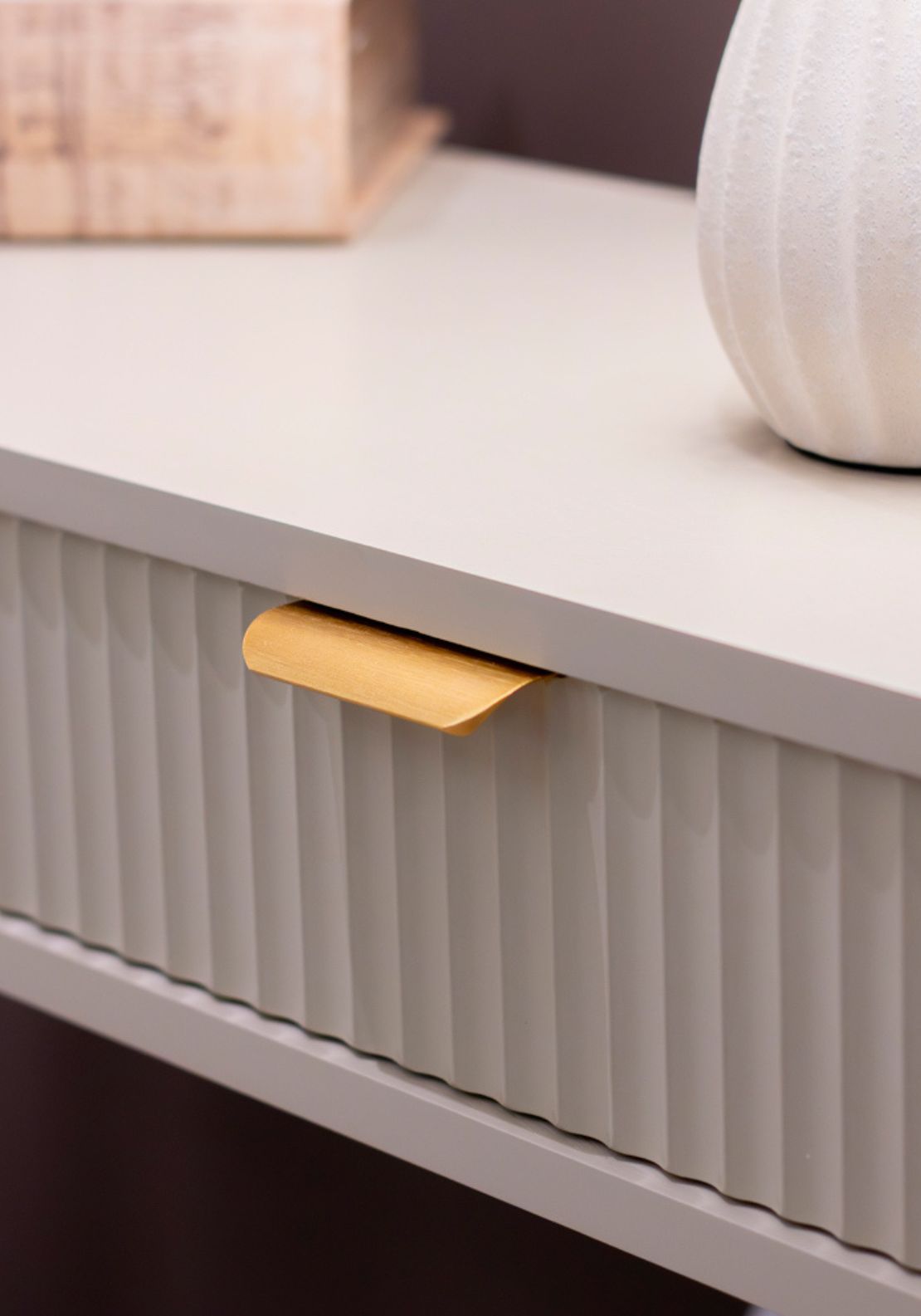 The Home Collection One Drawer Side Table - Cream 7 Shaws Department Stores