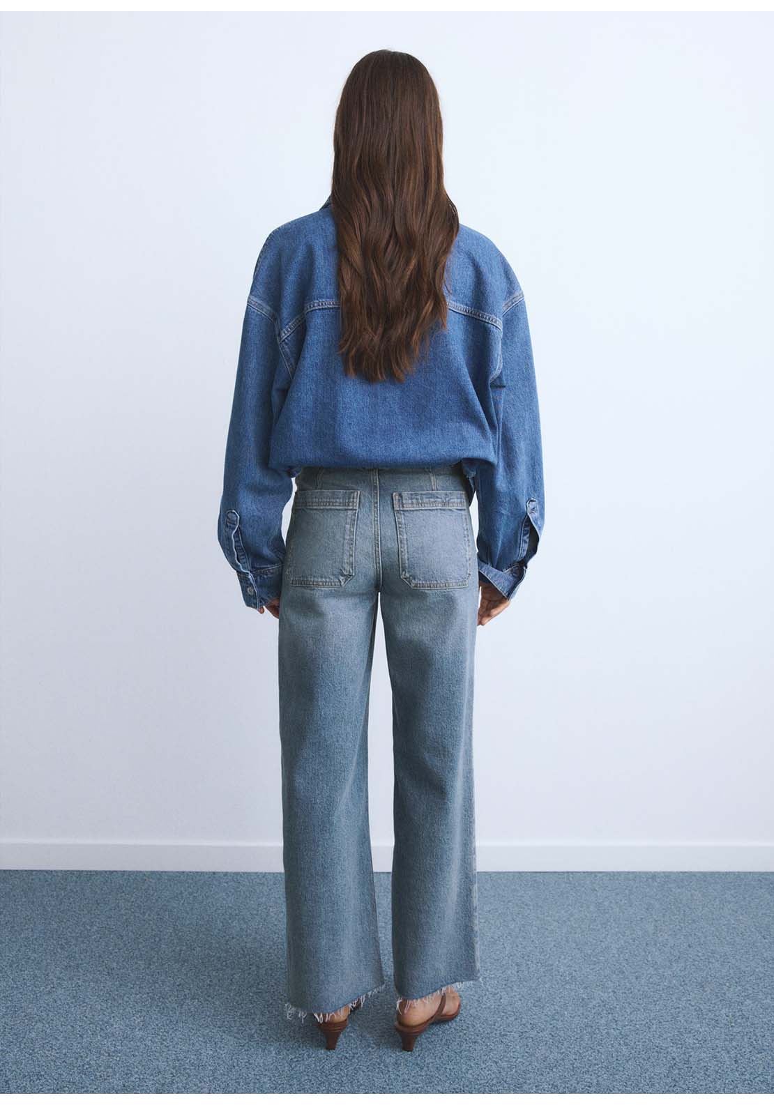Catherin Culotte High Rise Jeans - Blue