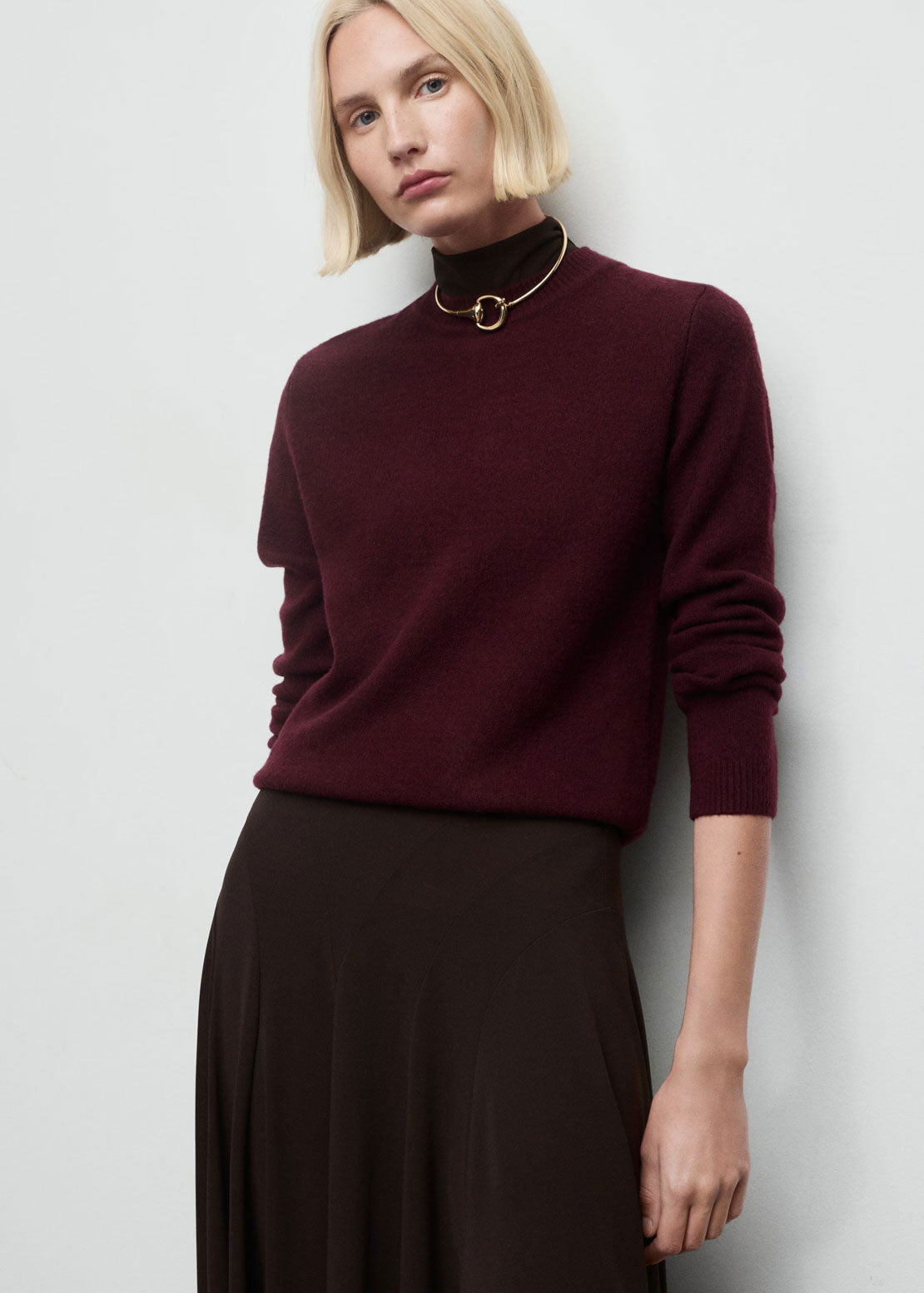 Medium Knit Sweater - Burgundy