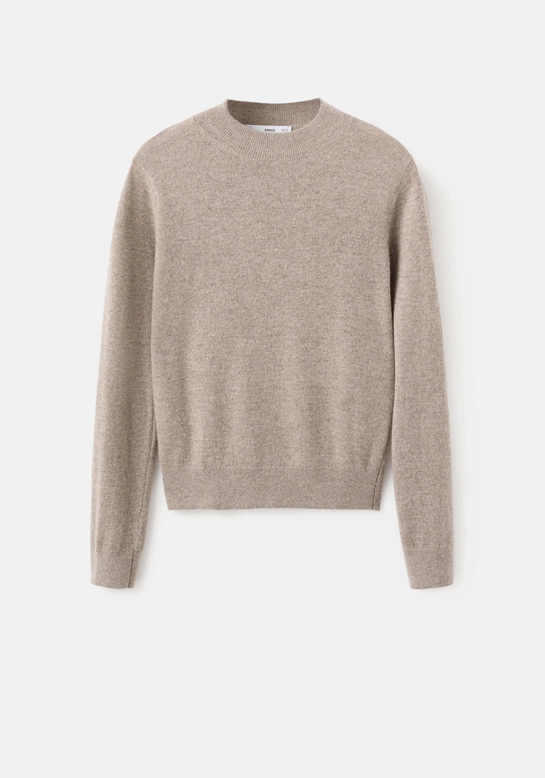 Lurex Knitted Sweater - Beige