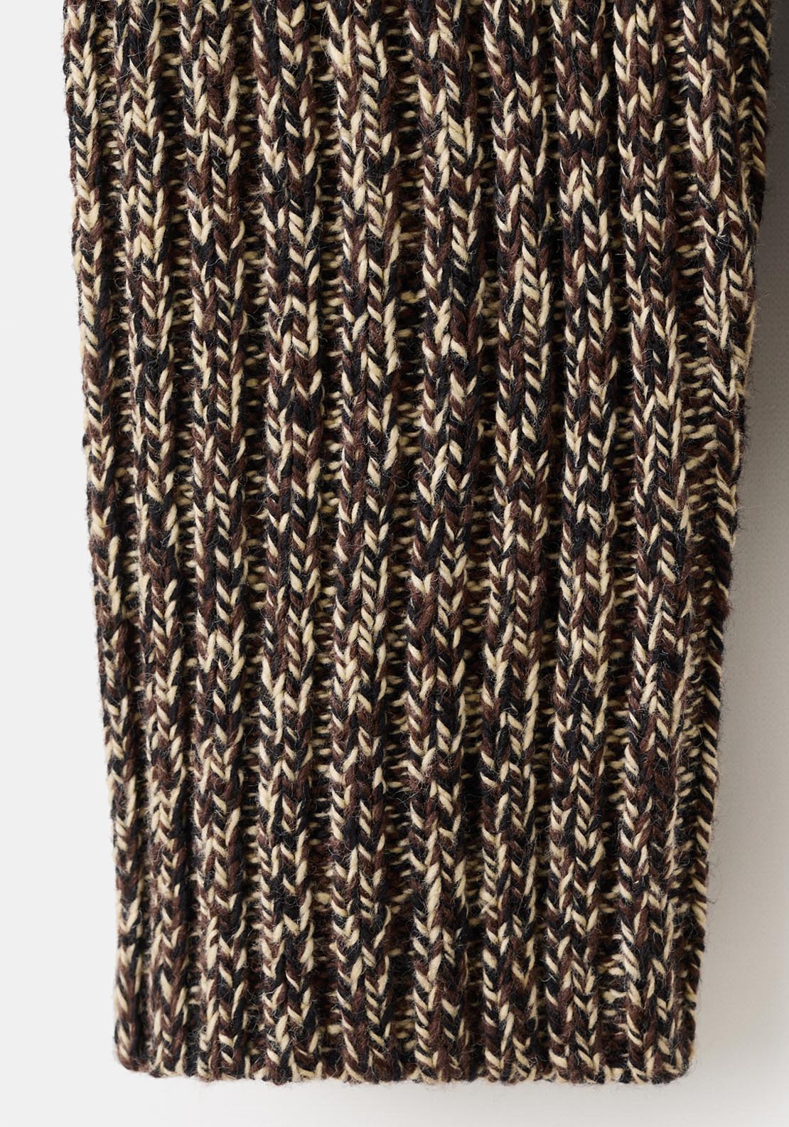 Speckled Perkins Neck Sweater - Brown
