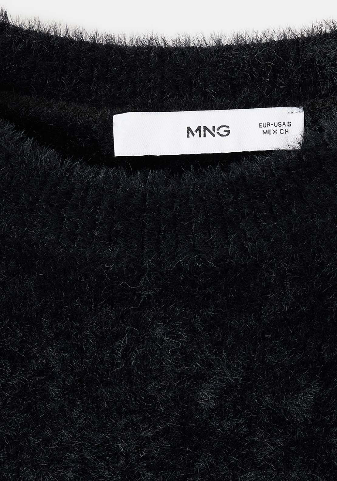 Faux Fur Sweater - Black
