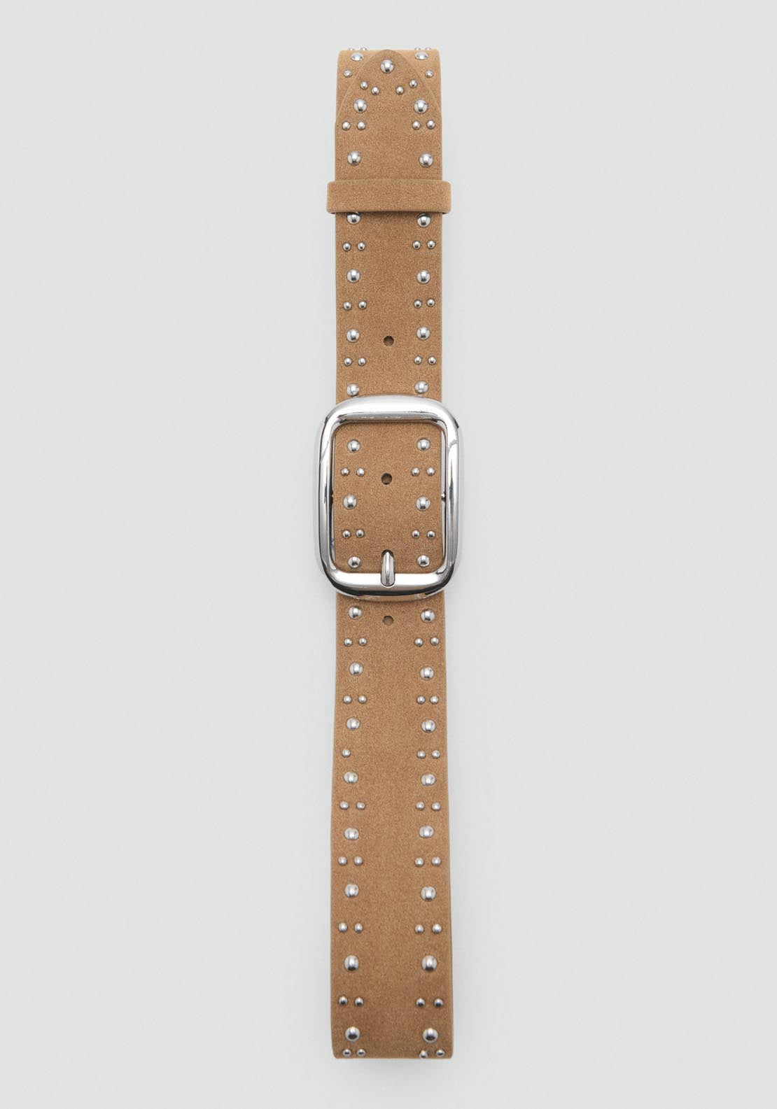 Mango Suede Belt With Studs - Light/pastel Brown 4 Shaws Department Stores