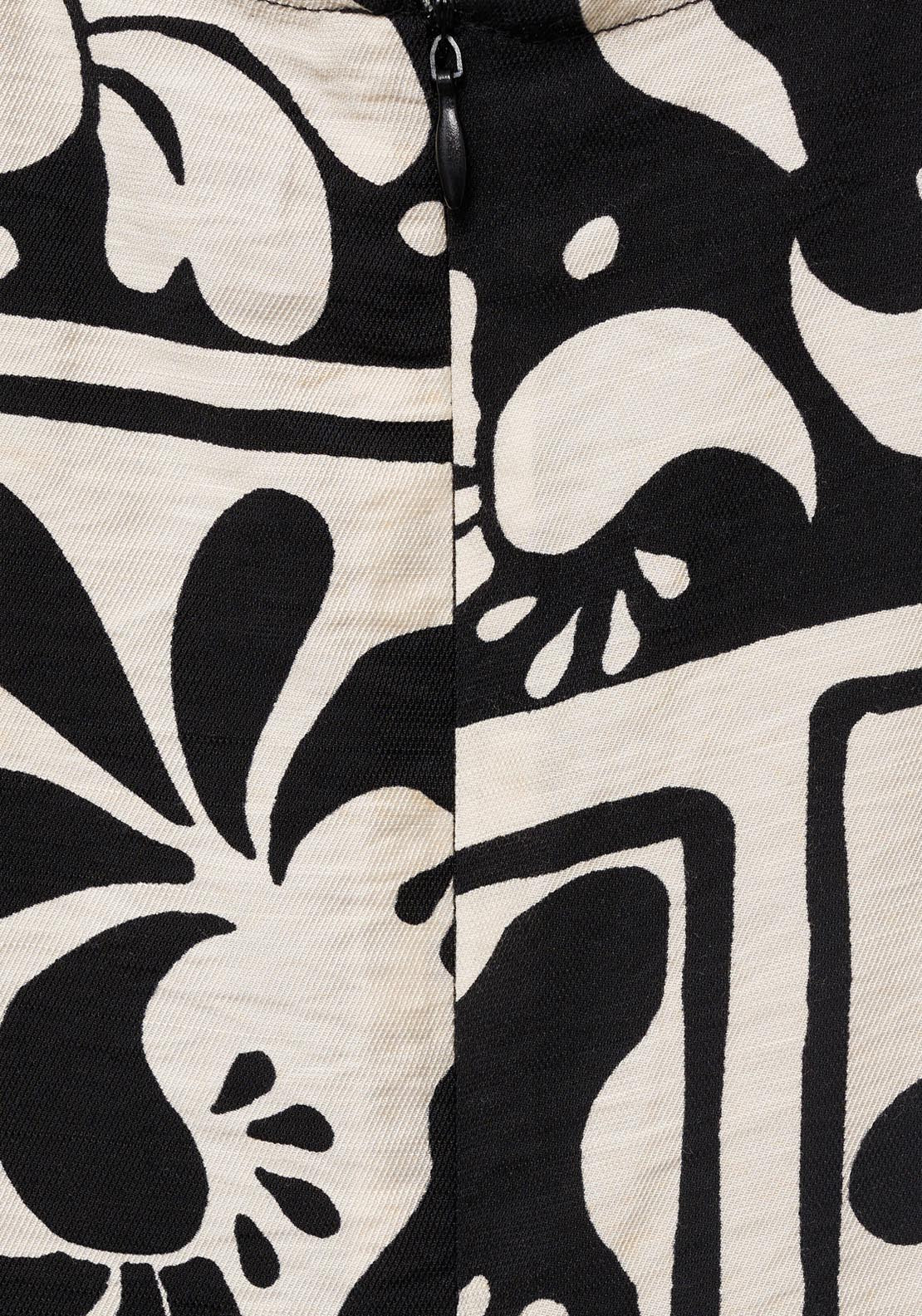 Mango Printed Dress With Cut Out - Dark Red 9 Shaws Department Stores