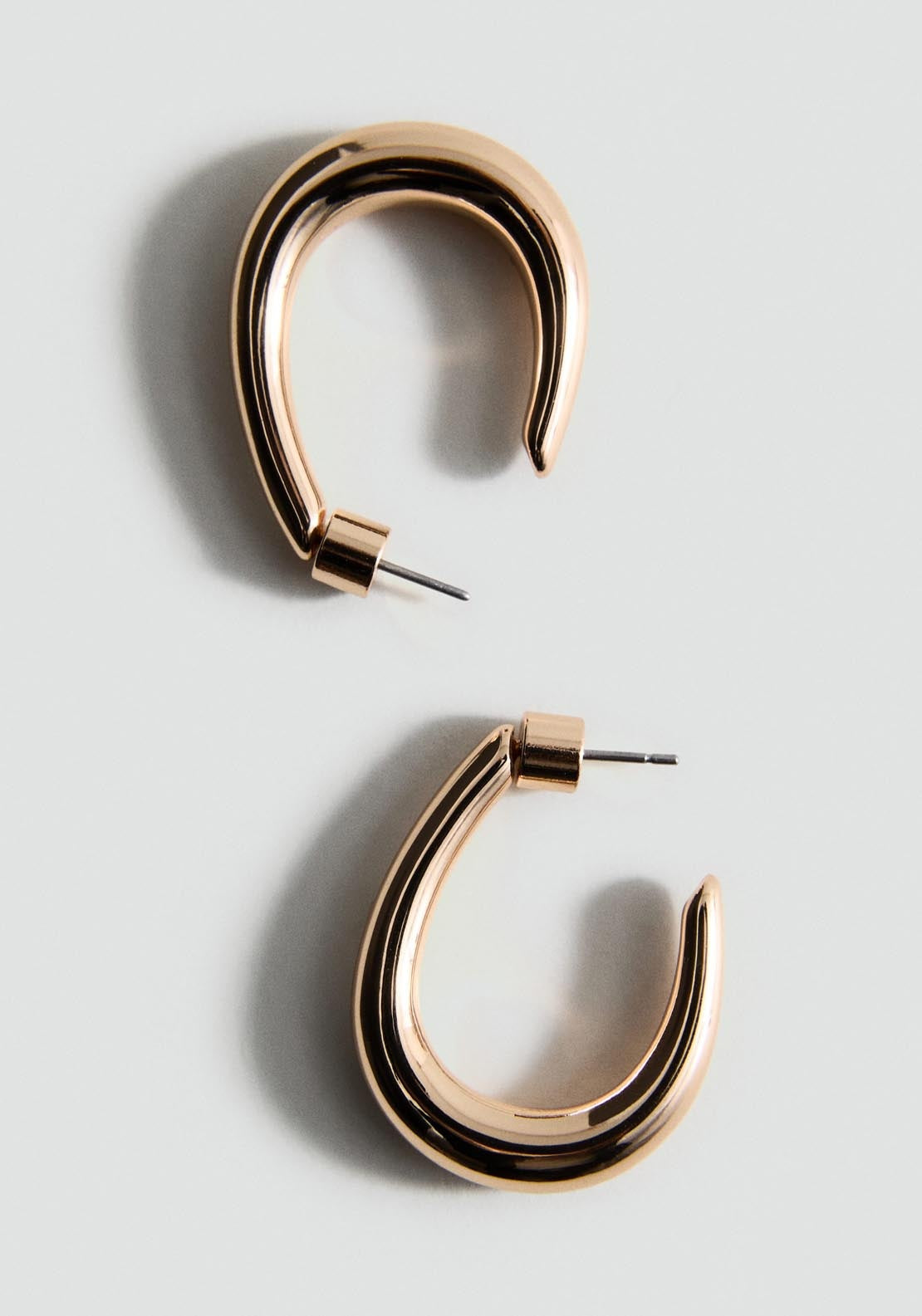 Mango Twisted Hoop Earrings - Gold 2 Shaws Department Stores