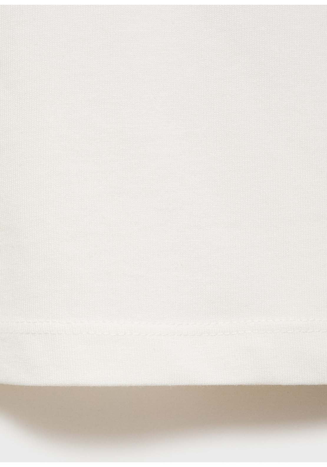 Printed Cotton Blend T-Shirt - Red