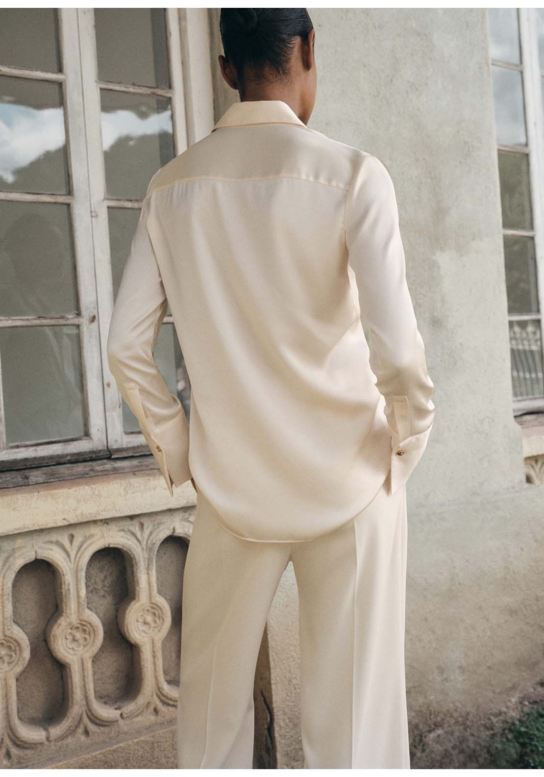 Mango Shirt Ideale - Beige 2 Shaws Department Stores
