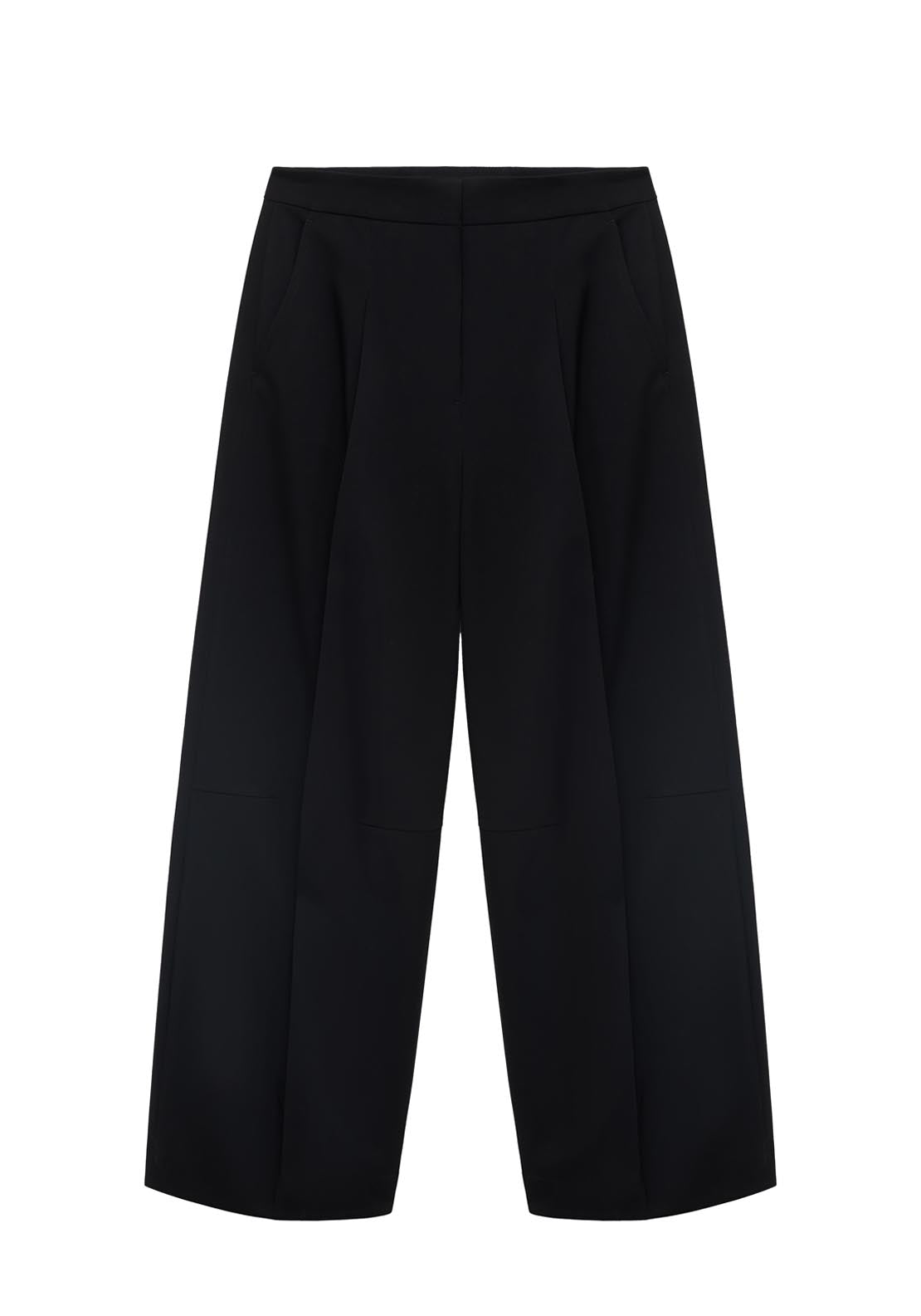 Mango Pleated Wide Leg Trousers - Black 7 Shaws Department Stores