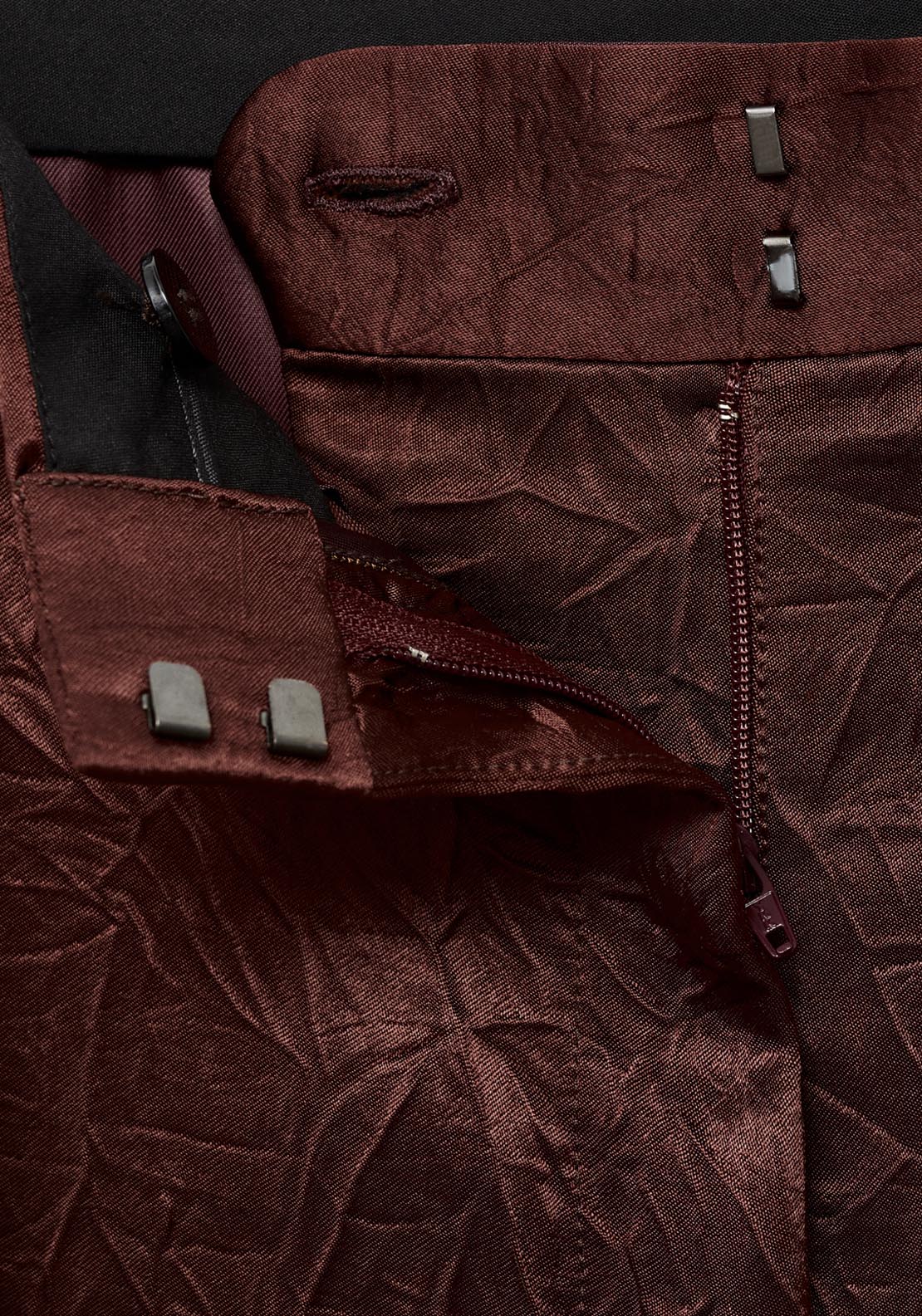 Mango Straight Leg Crinkled Effect Trousers - Brown 3 Shaws Department Stores