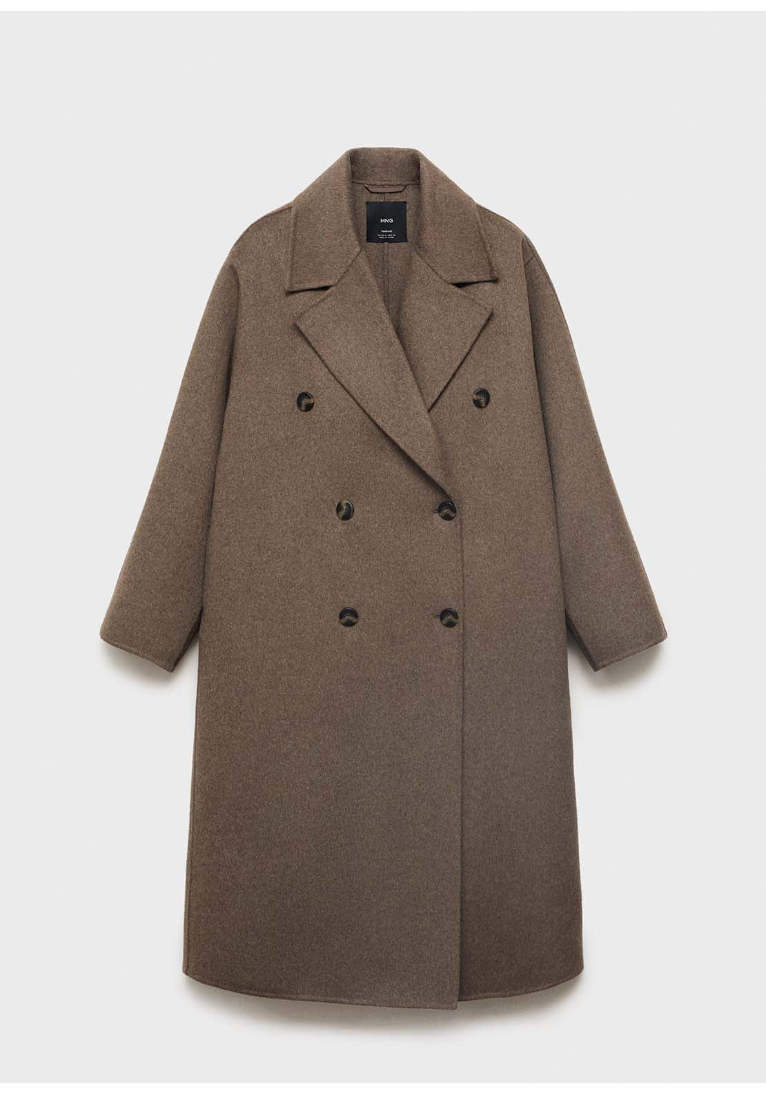Handmade Oversized Wool Coat - Brown
