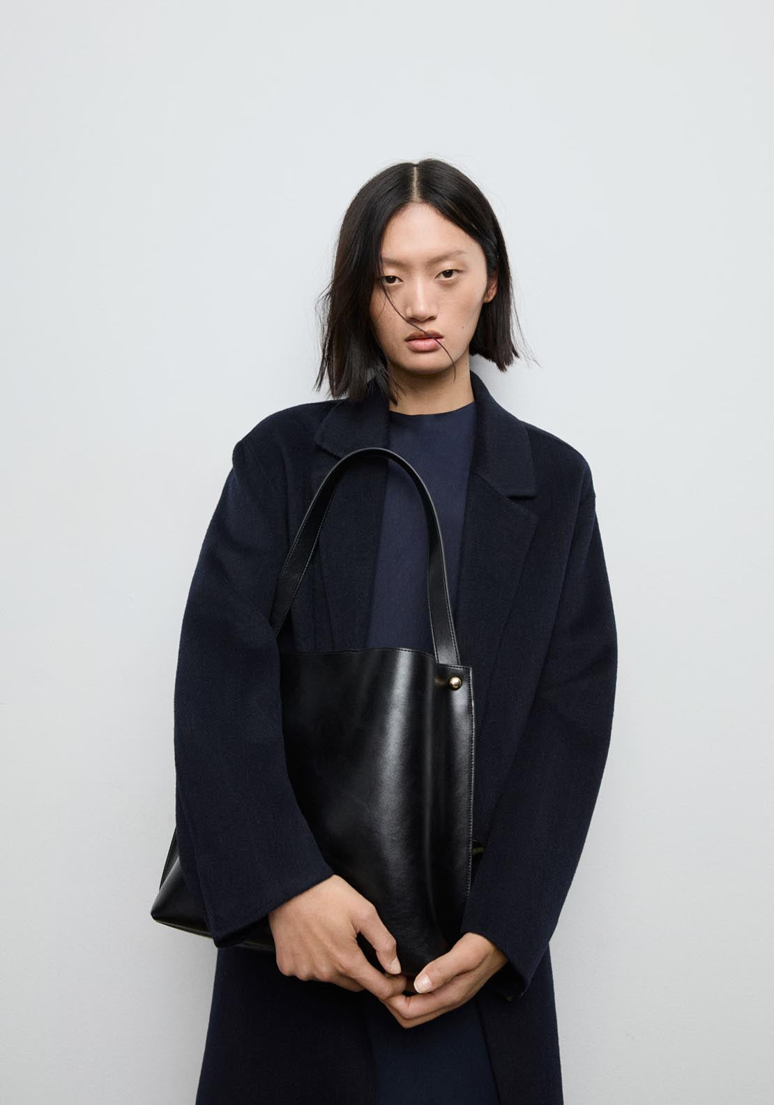 Mango Wool Overcoat - Blue 4 Shaws Department Stores